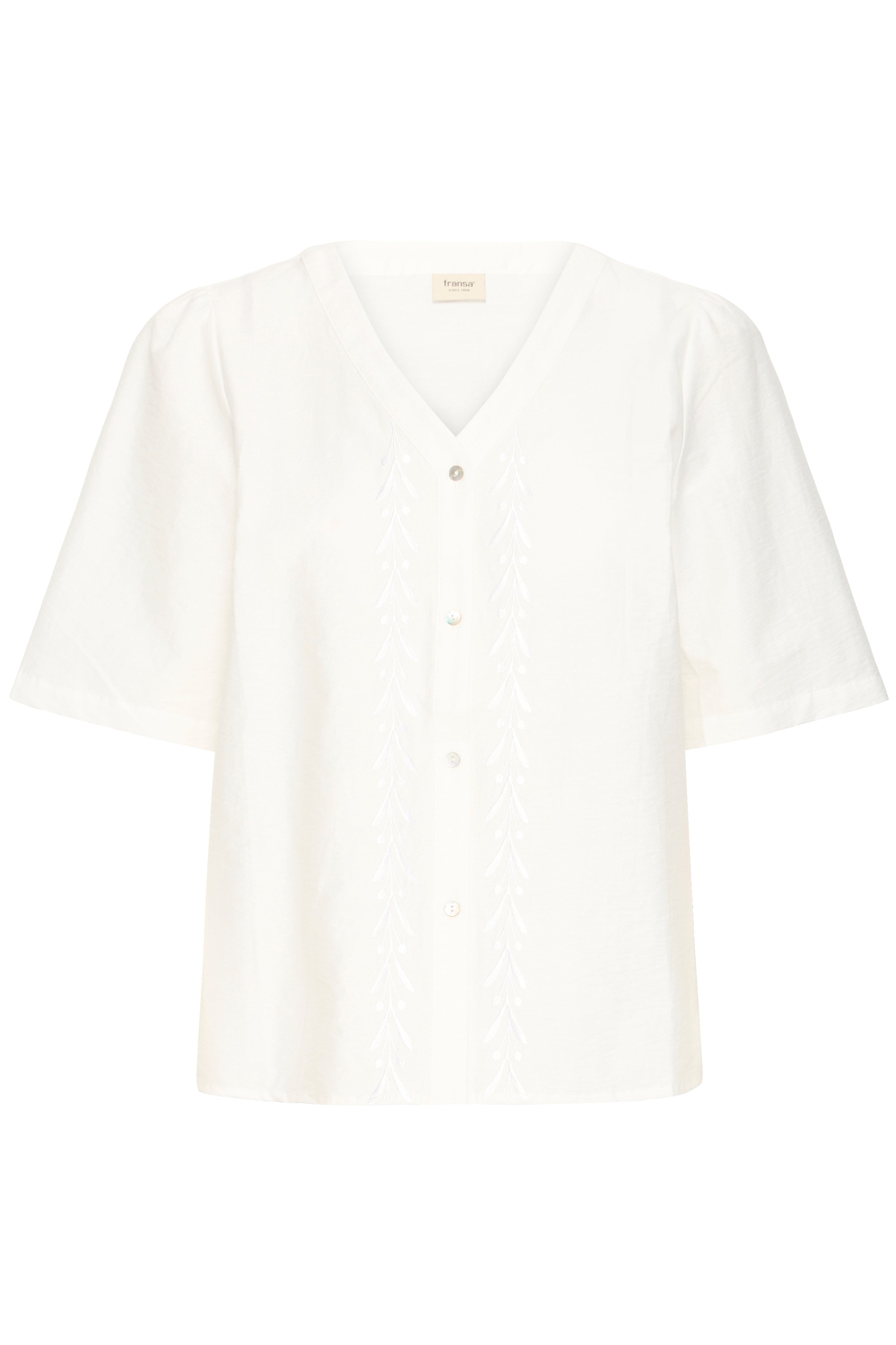 Fransa Martina Skjorte 1 Blanc De Blanc Hvid