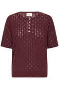Fransa Pointella Pullover 2 Fudge Rød