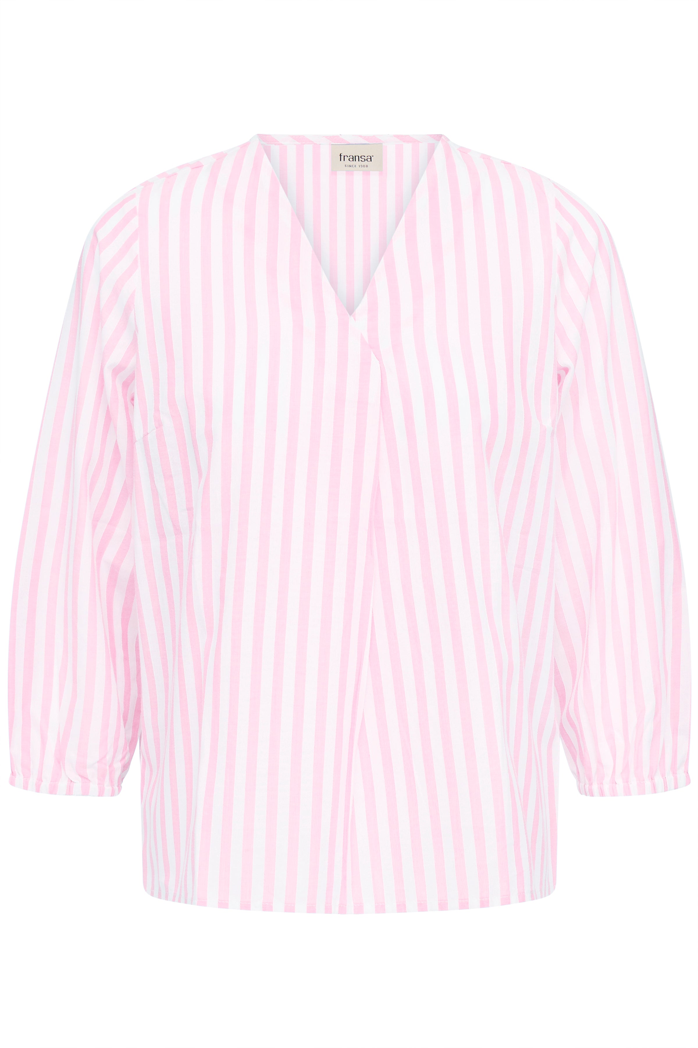 Fransa Catona Bluse 1 Stribet Cameo Pink
