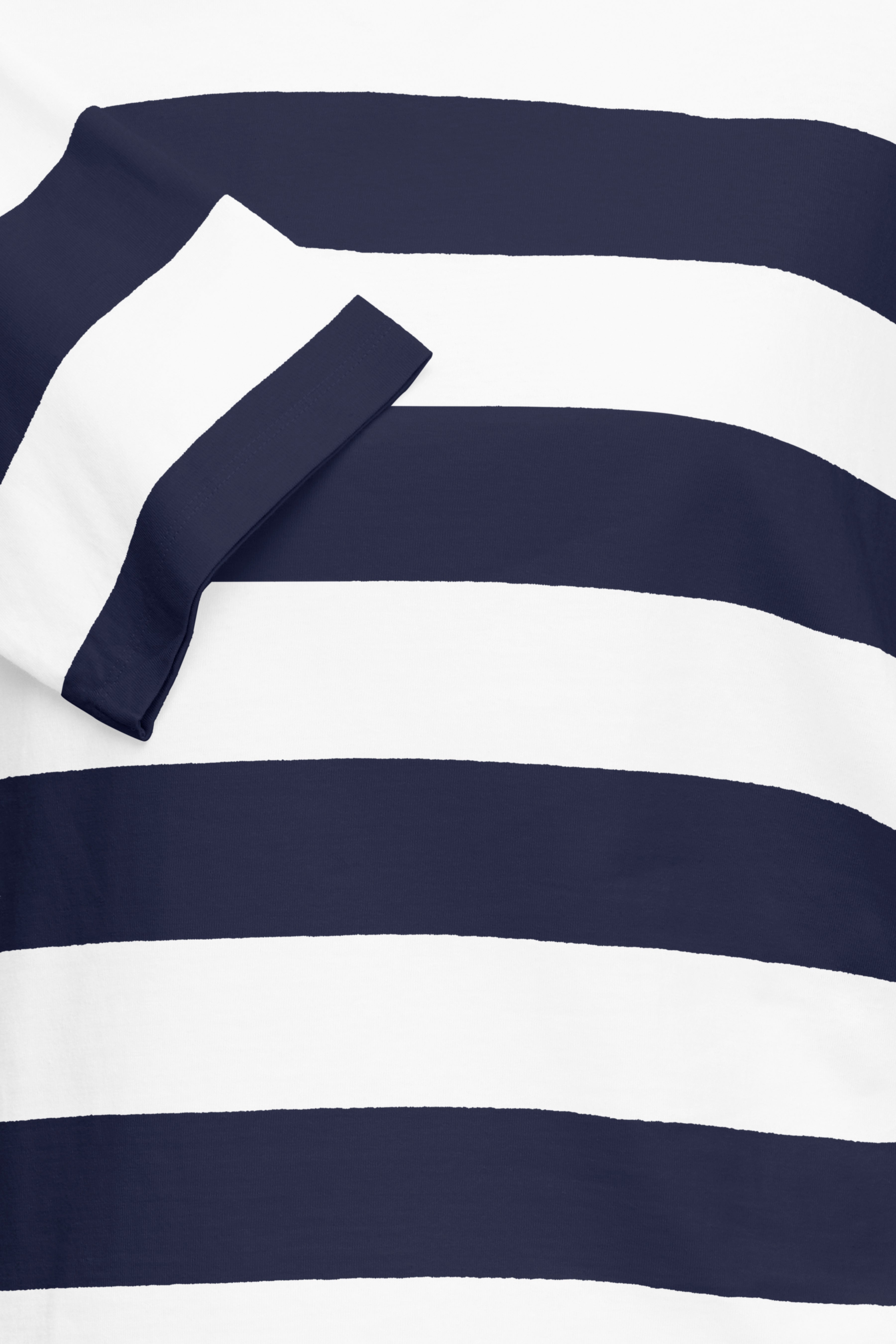 Fransa Milda T-shirt 1 Stribet Hvid w Navy Blå