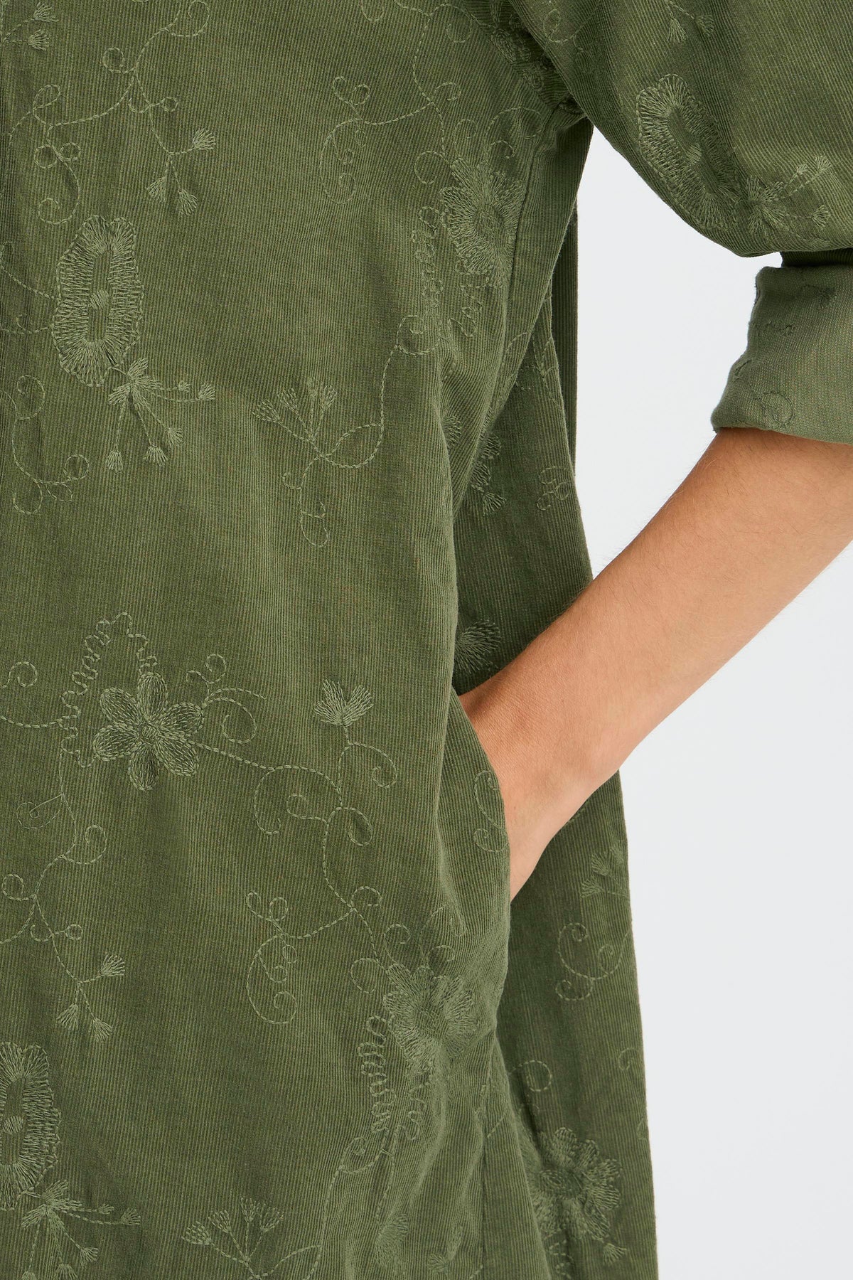 Fransa Corda Kjole 1 Dusty Olive Grøn