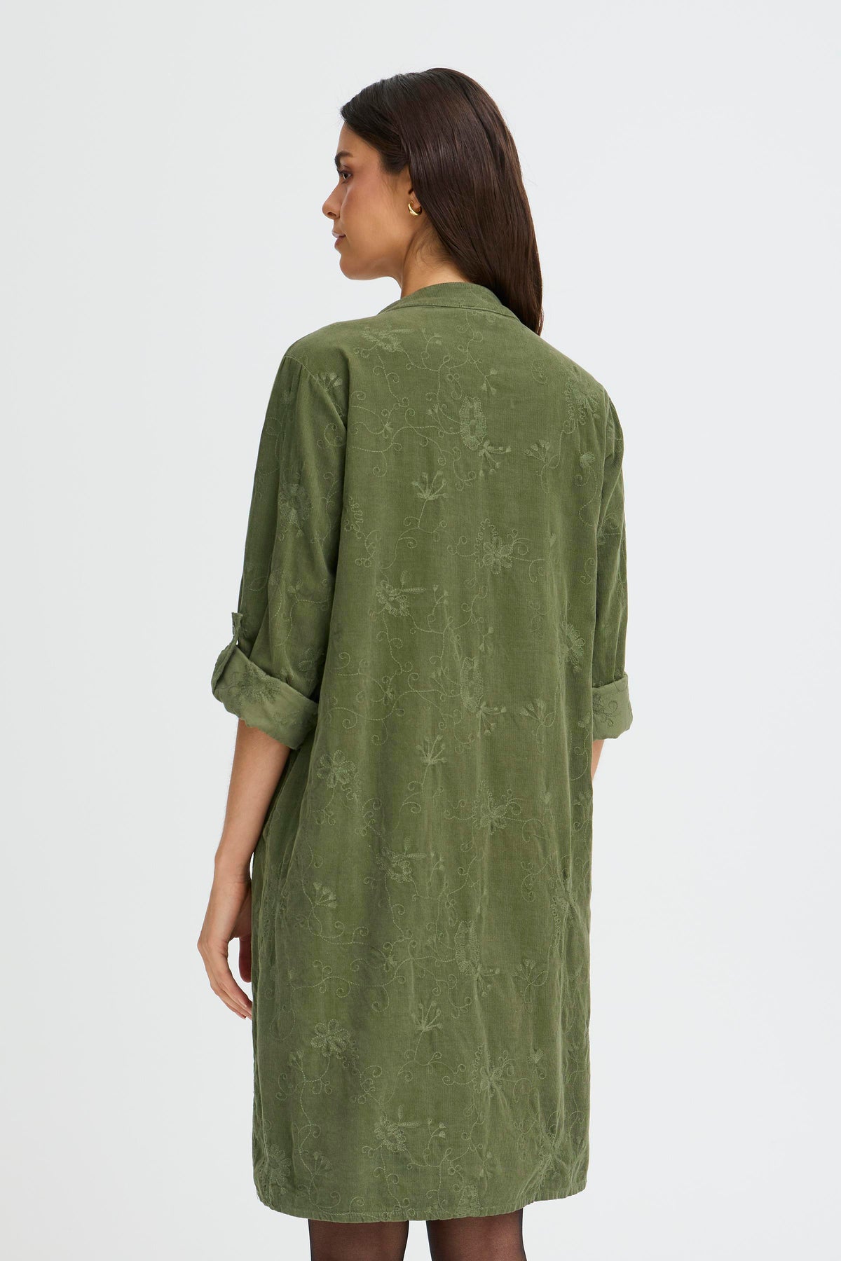 Fransa Corda Kjole 1 Dusty Olive Grøn