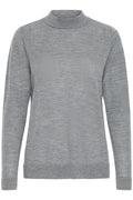 Fransa Woolina Pullover 2 Pinstripe Grå