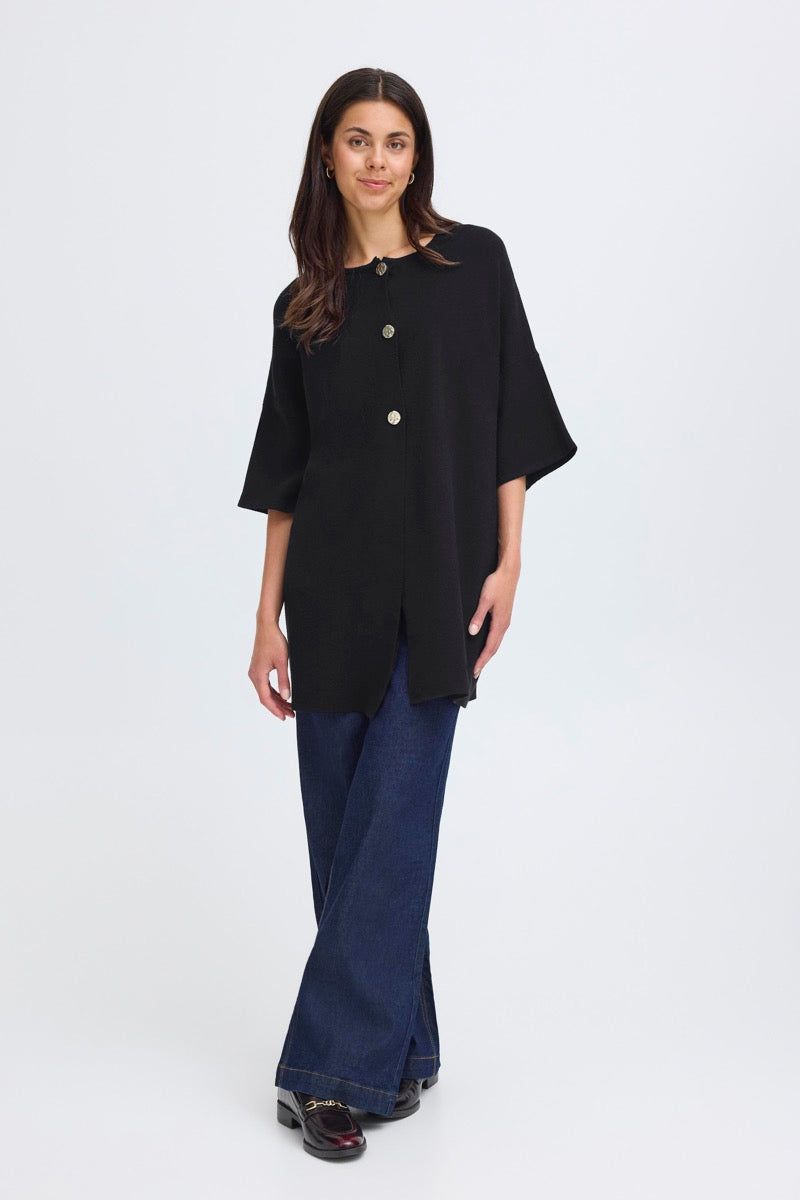 Fransa Sally Cardigan 5 Meteorite Sort