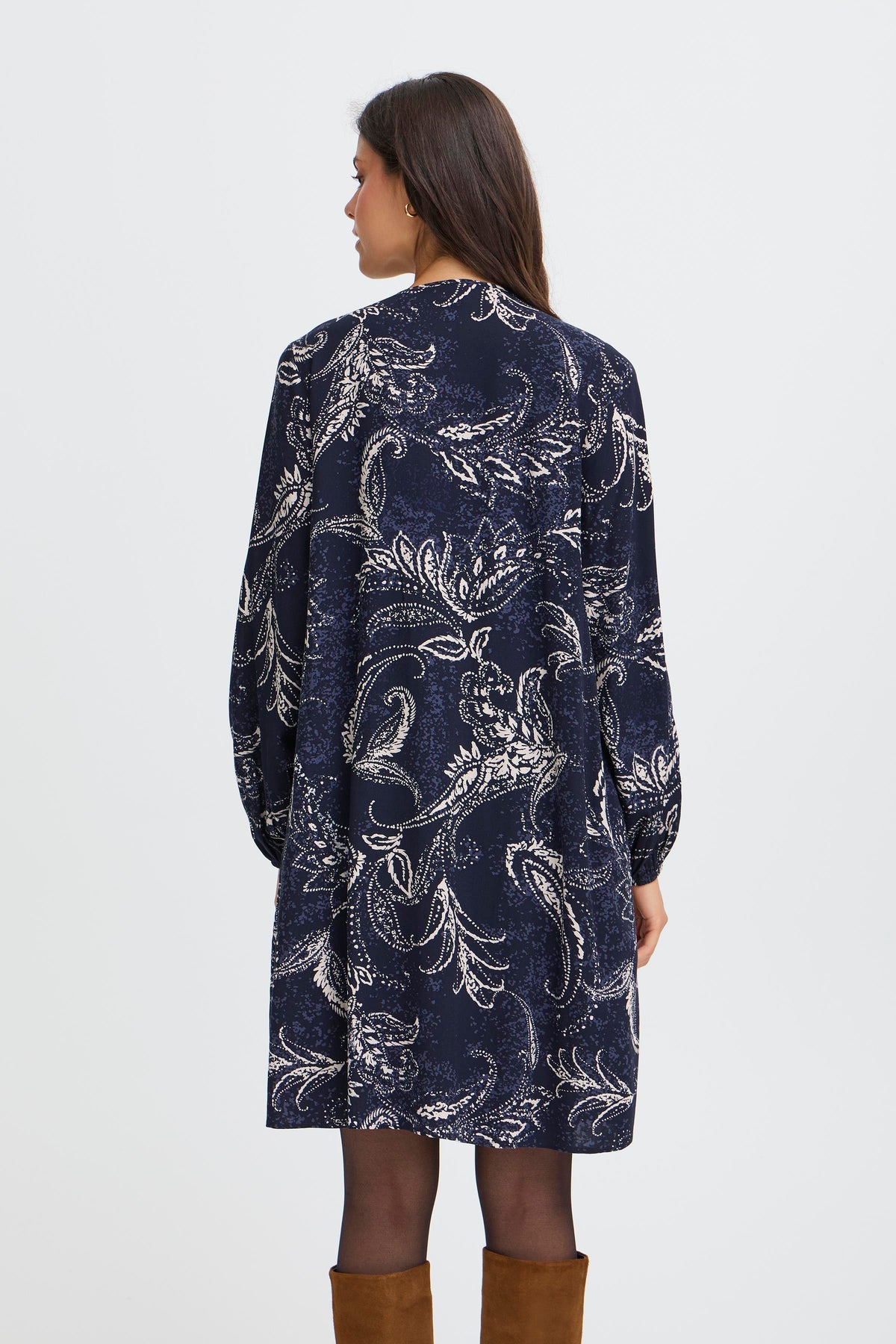 Fransa Kiki Kjole 5 Paisley Nightsky Blå