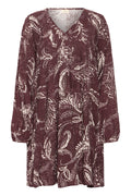 Fransa Kiki Kjole 5 Paisley Fudge