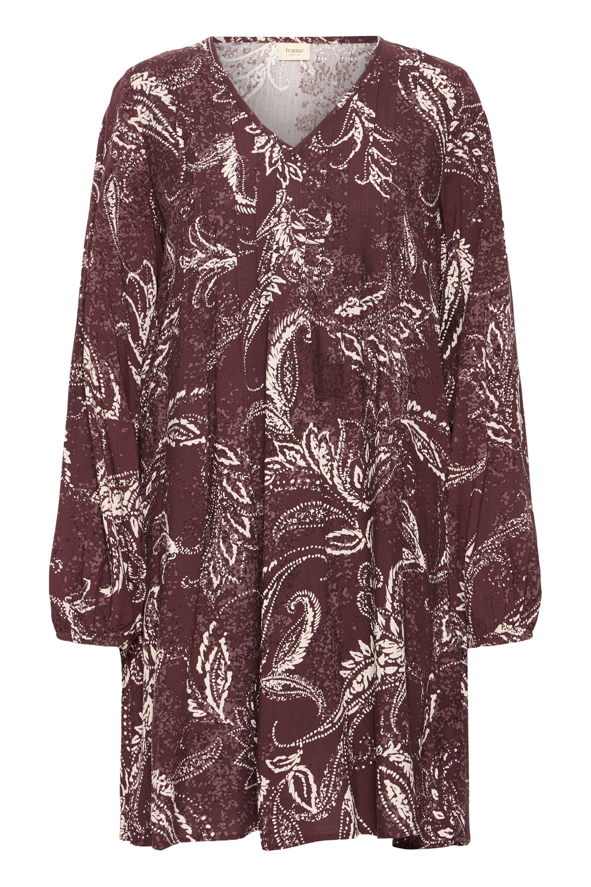 Fransa Kiki Kjole 5 Paisley Fudge