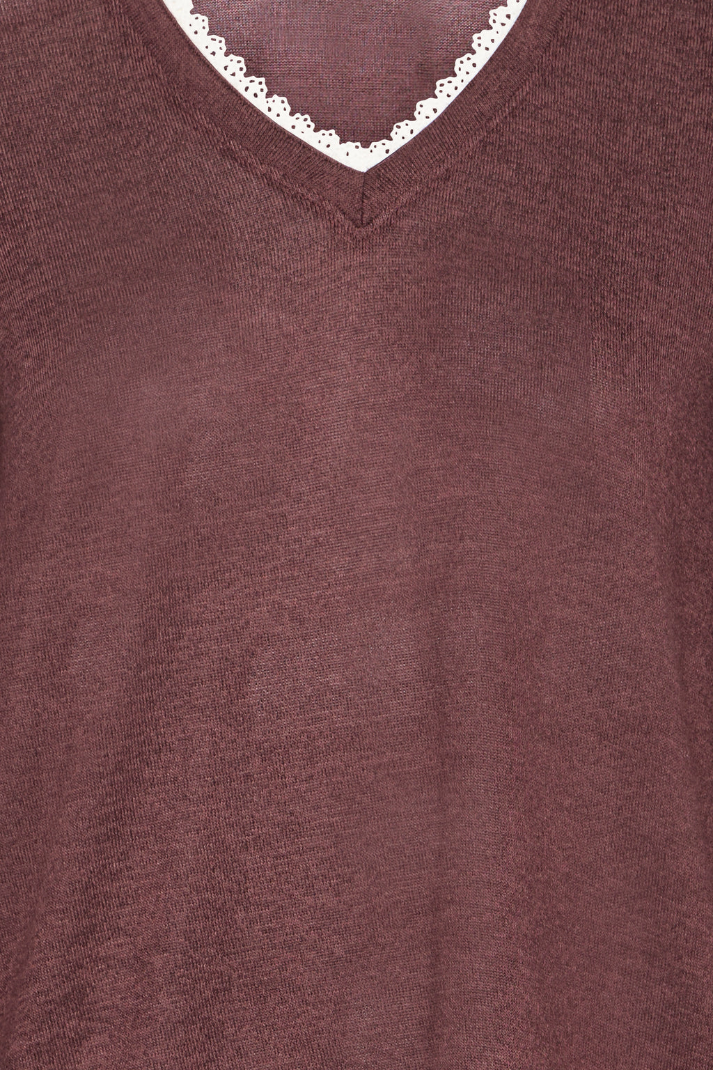 Fransa River Pullover 1 Fudge Melange Rød
