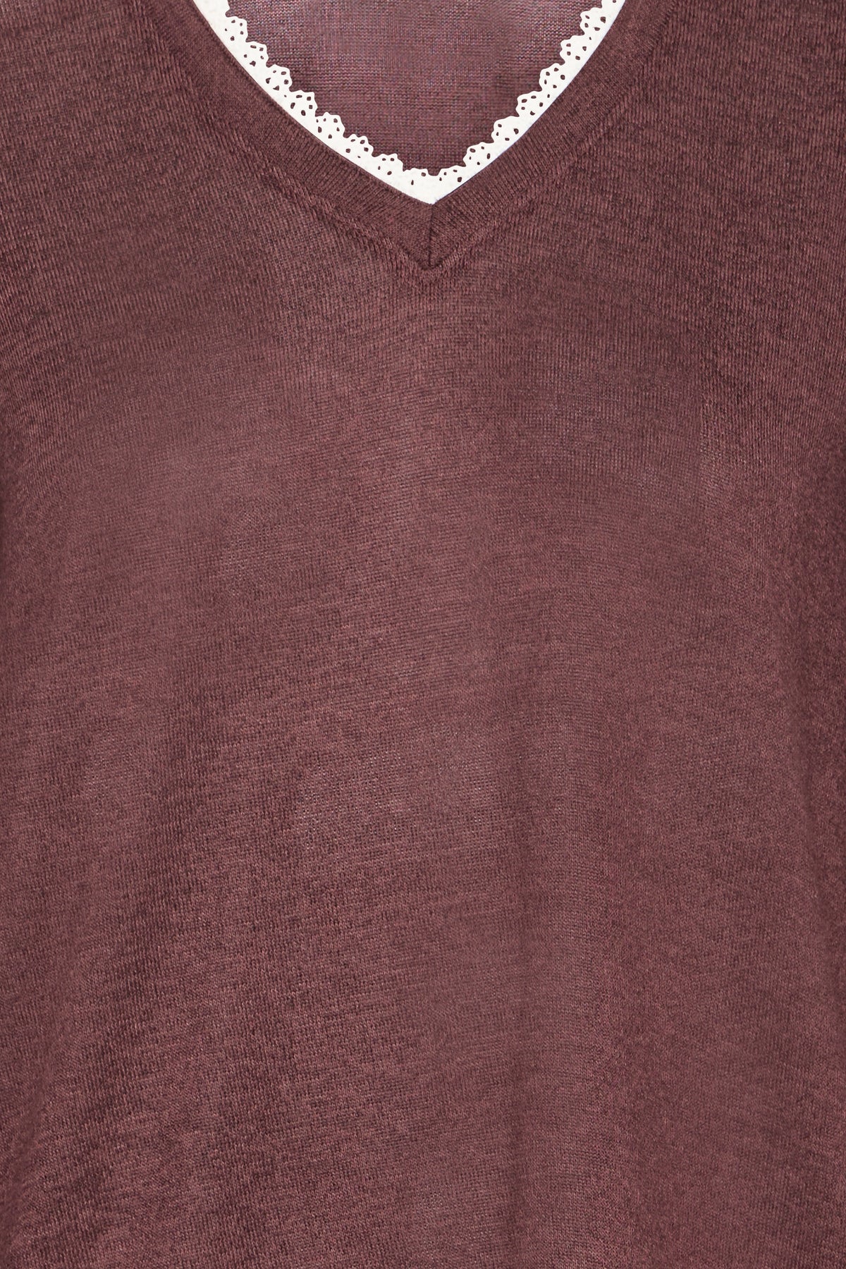Fransa River Pullover 1 Fudge Melange Rød