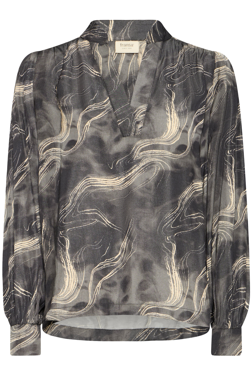 Fransa Hatti 1 Bluse Watercolor Grå