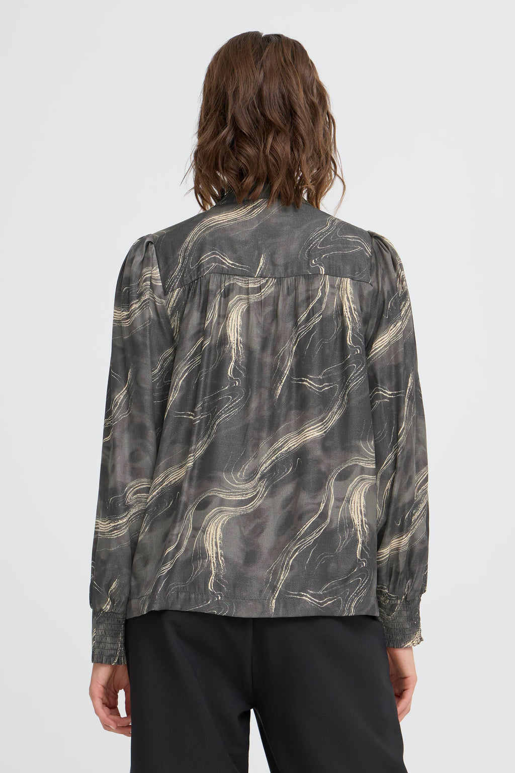 Fransa Hatti 1 Bluse Watercolor Grå