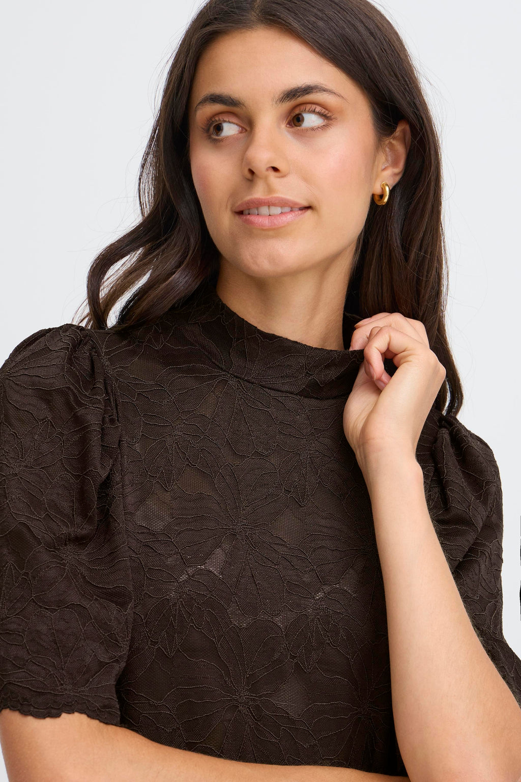 Fransa Mirabella 1 Bluse Chocolate Torte Mørk Brun