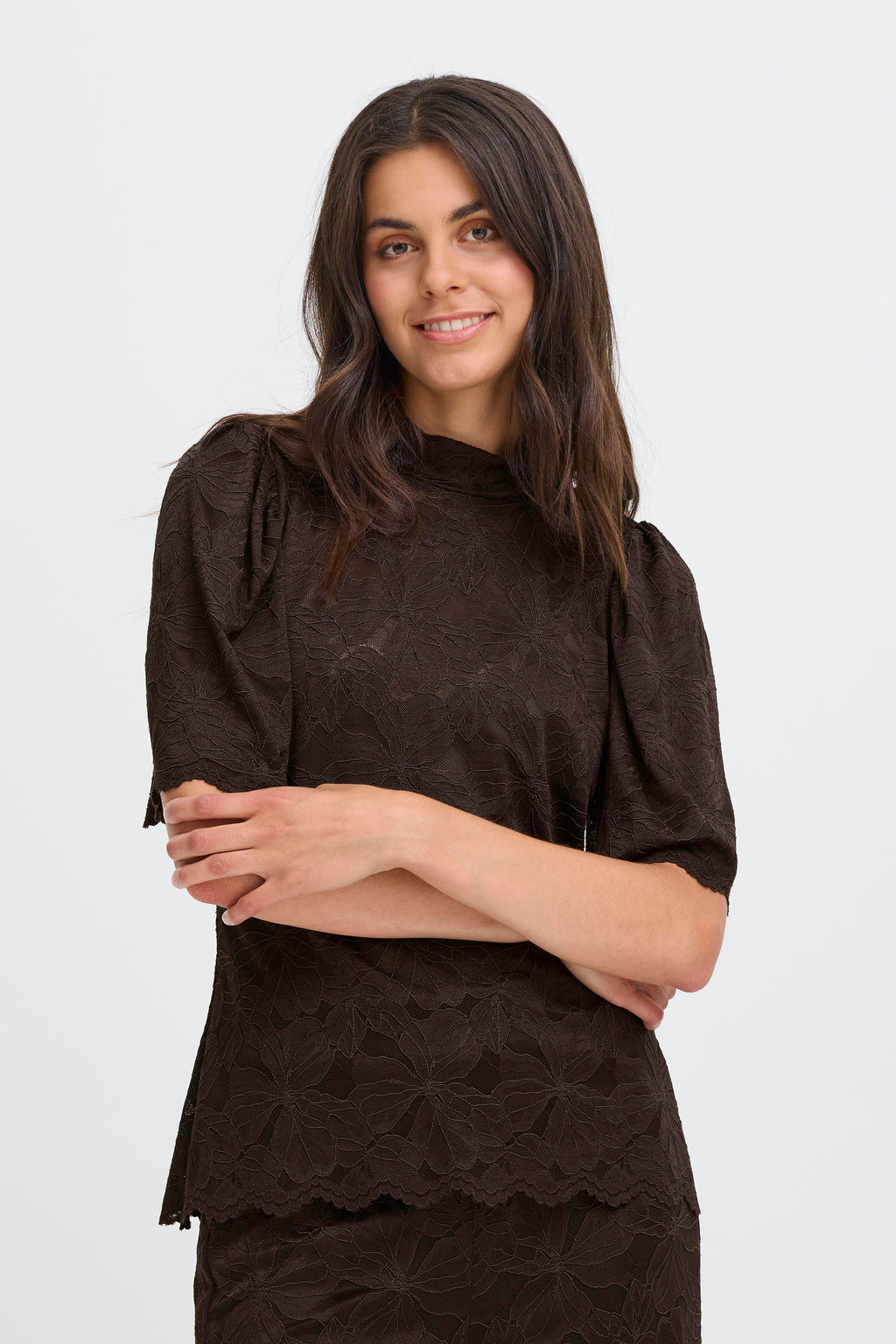 Fransa Mirabella 1 Bluse Chocolate Torte Mørk Brun