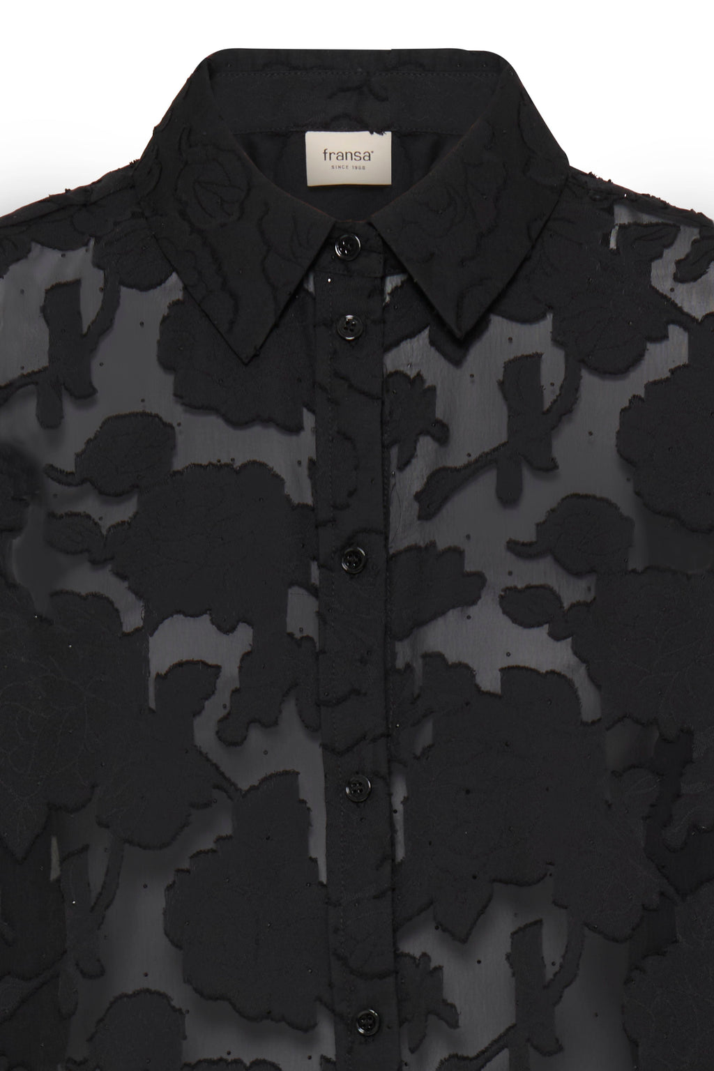 Fransa Rhinestone 1 Skjorte Meteorite Sort
