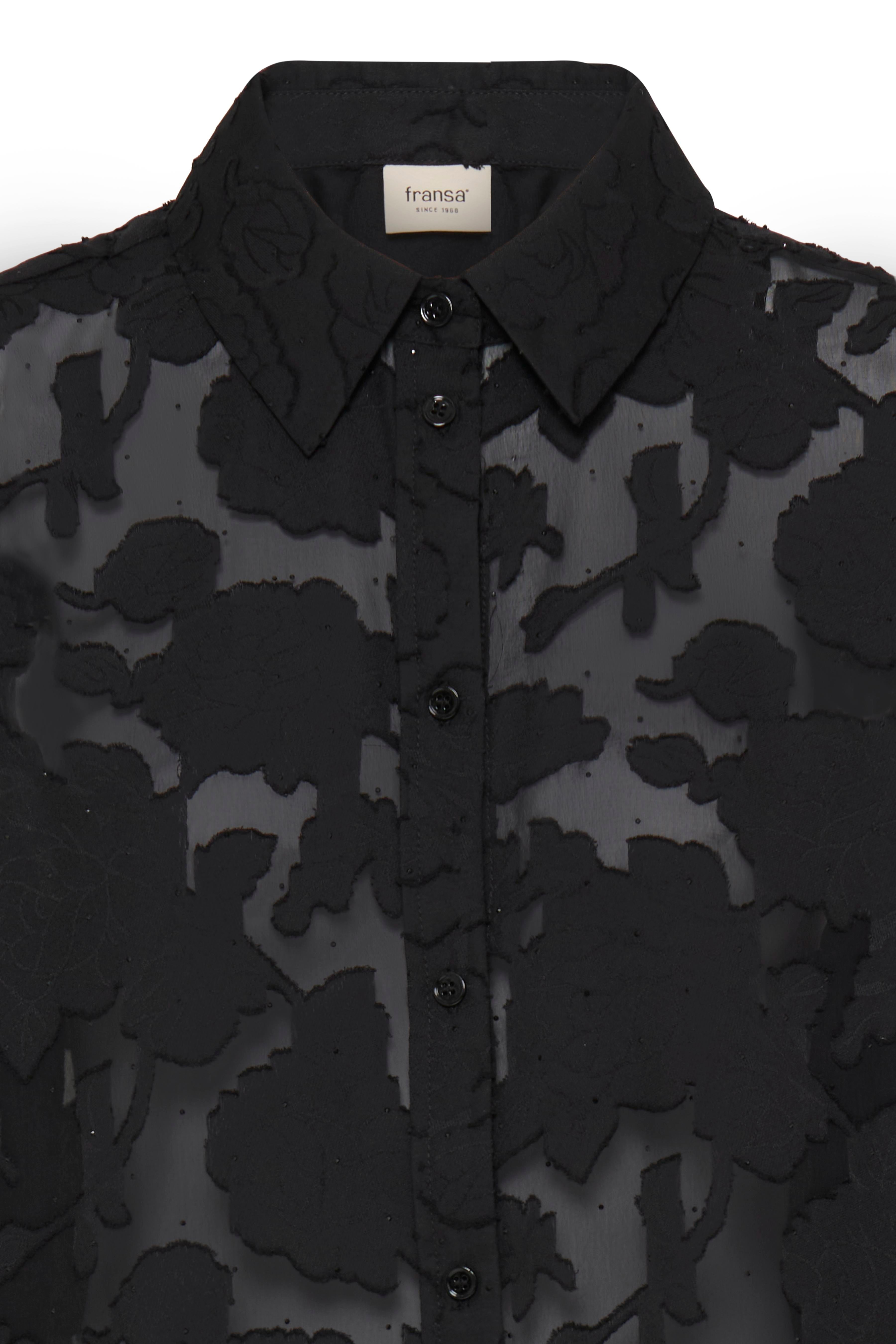 Fransa Rhinestone 1 Skjorte Meteorite Sort