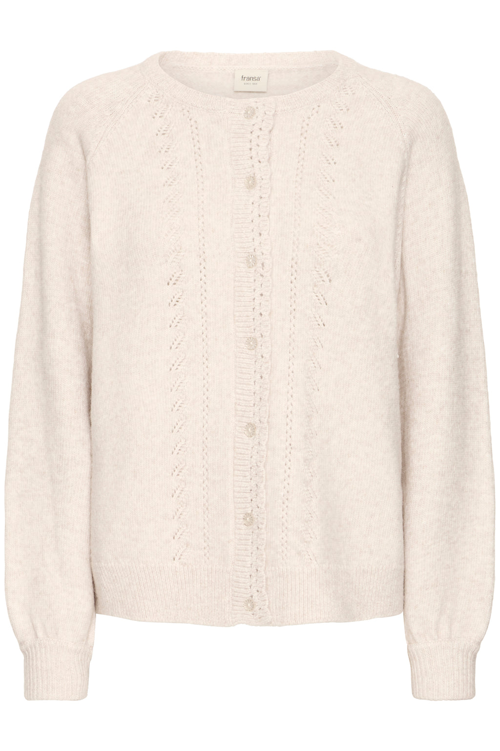 Fransa Elly 2 Cardigan Oatmeal Melange Creme