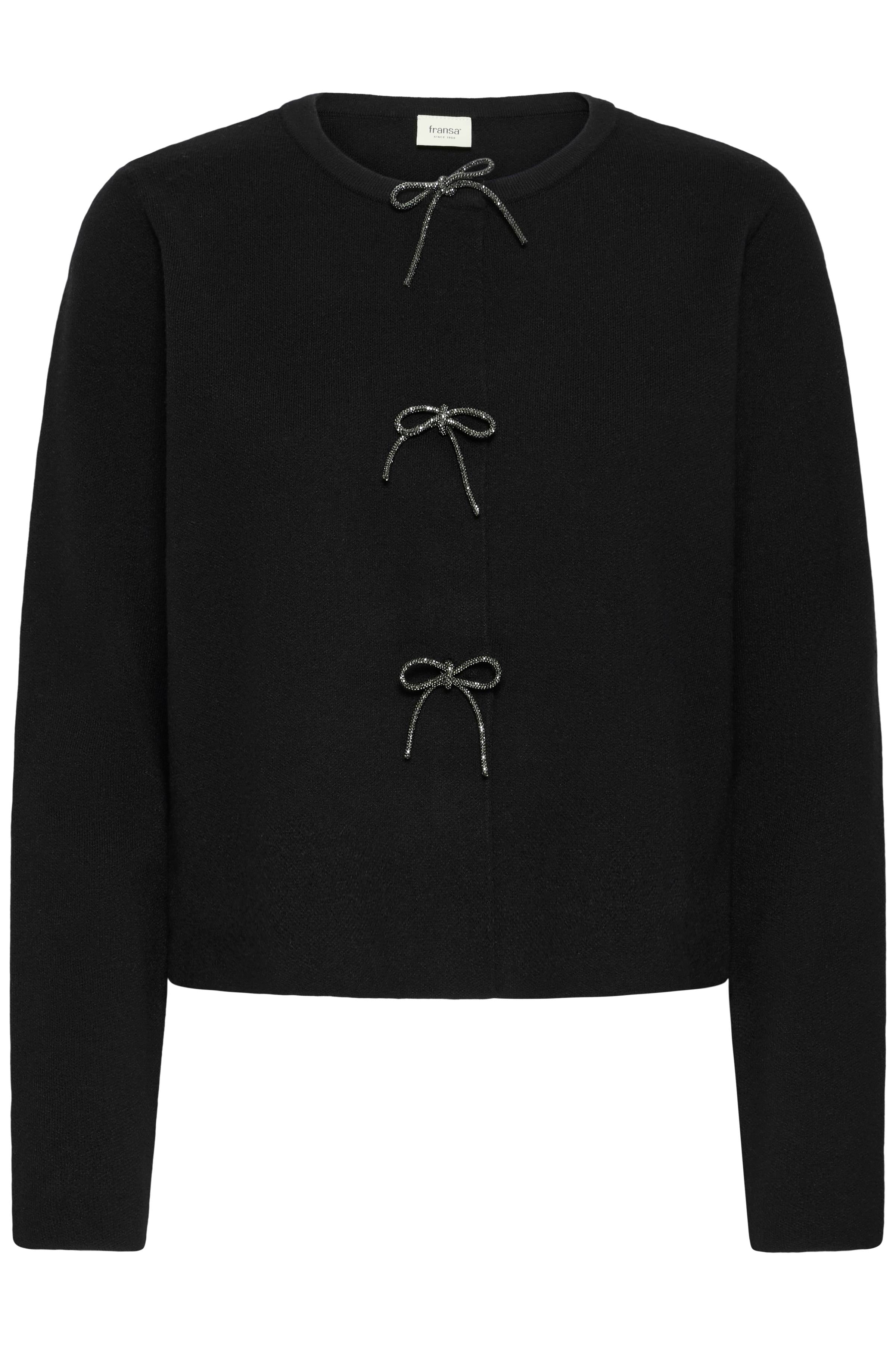 Fransa Sally 6 Cardigan Meteorite Sort
