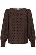 Fransa Adara Bluse 3 Prikker Hot Fudge Brun
