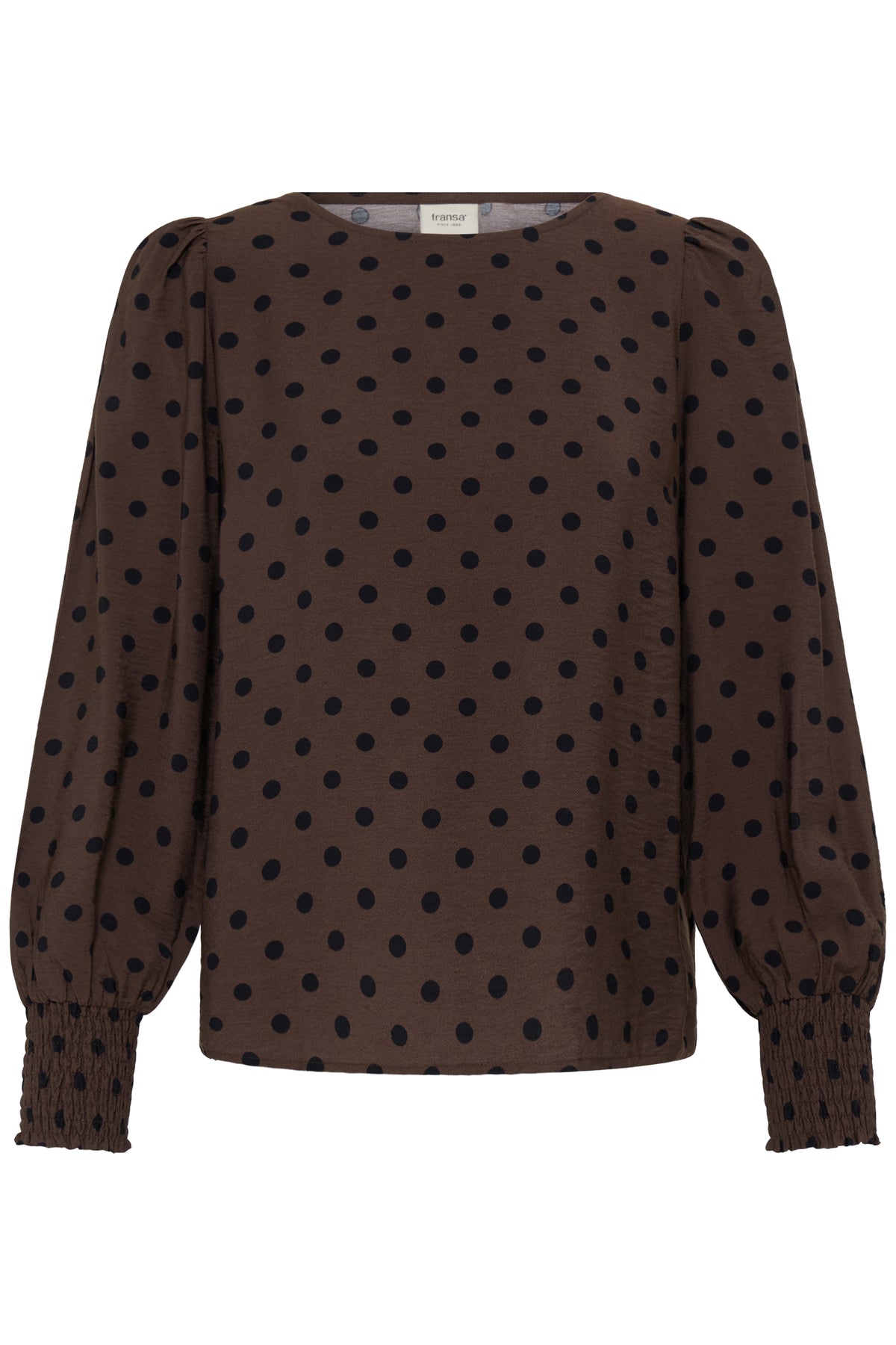 Fransa Adara Bluse 3 Prikker Hot Fudge Brun