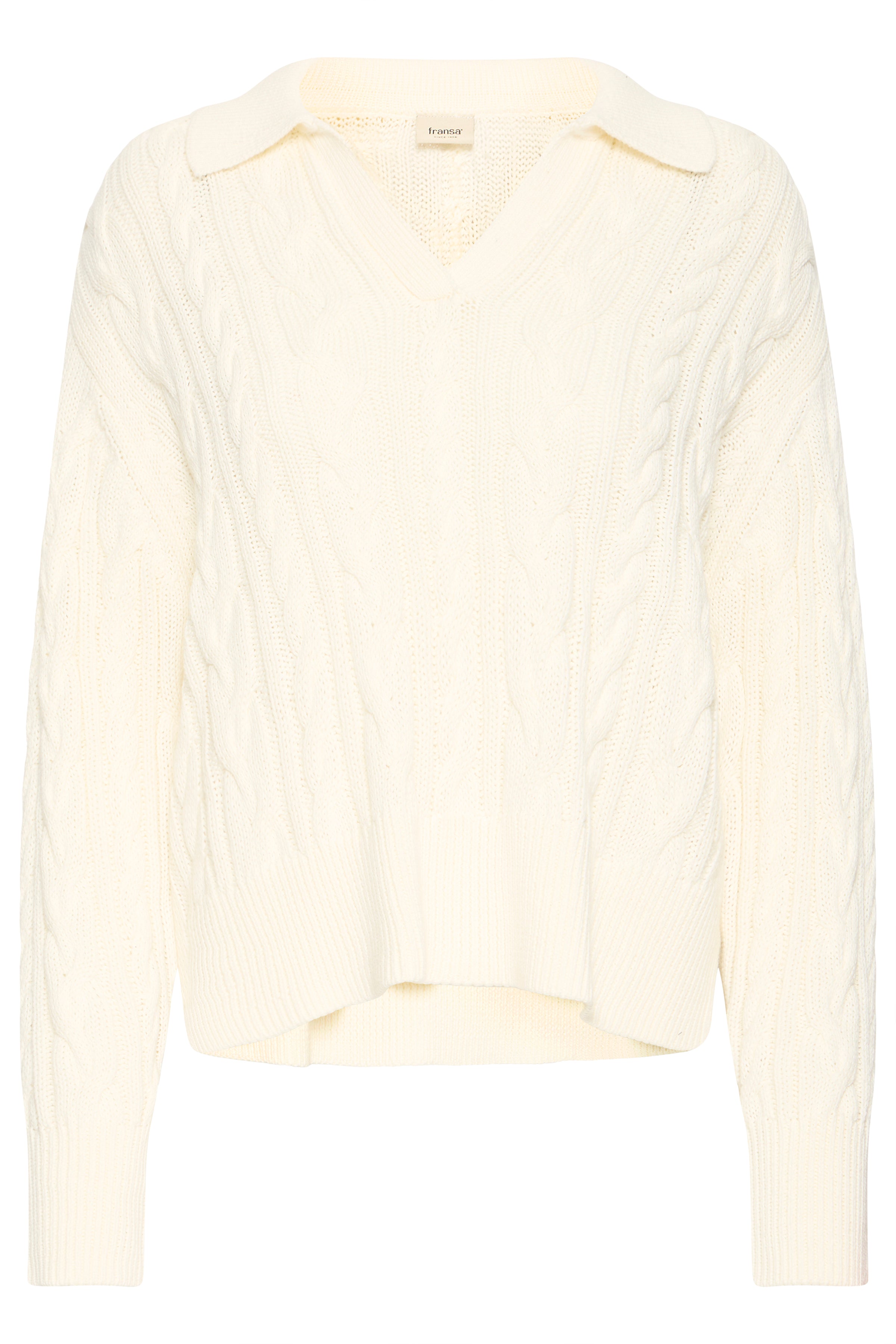 Fransa Vivian Pullover 1 Whisper Hvid
