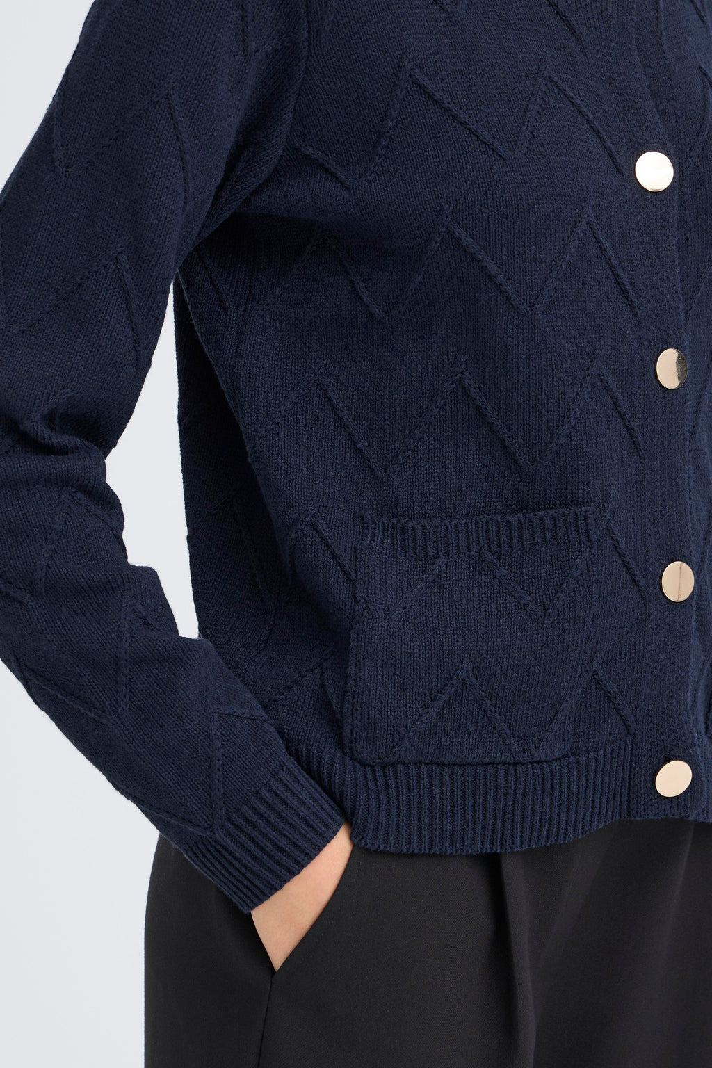 Fransa Nanni 1 Cardigan Night Sky Blå