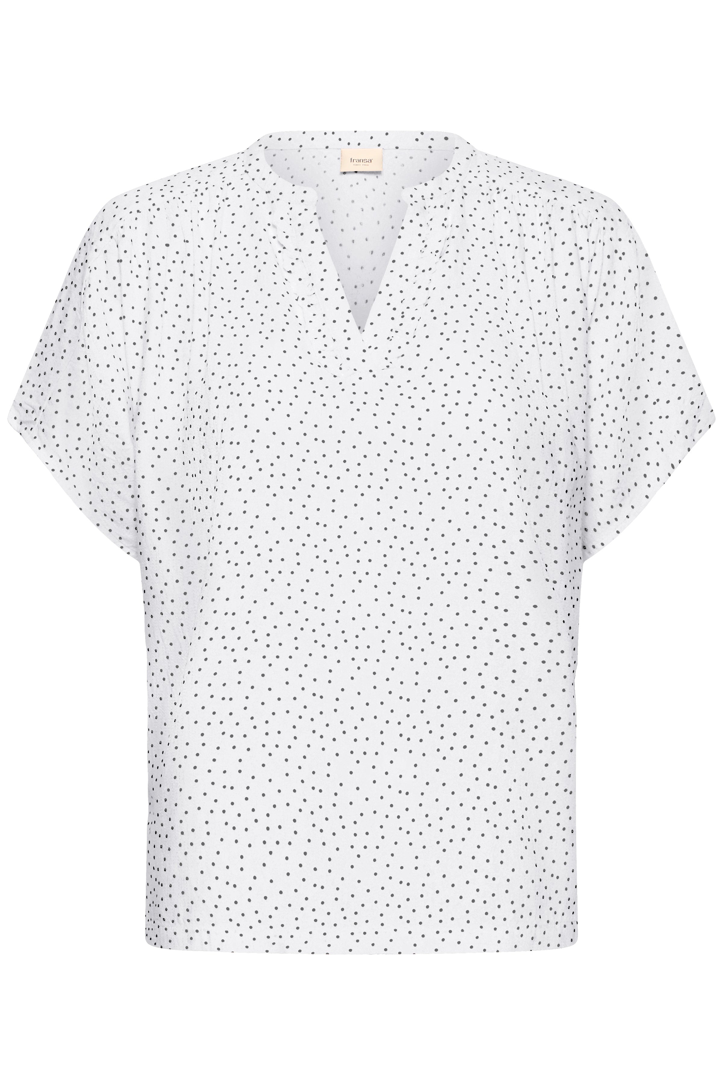 Fransa Laya Bluse 1 Prikker Sort Hvid