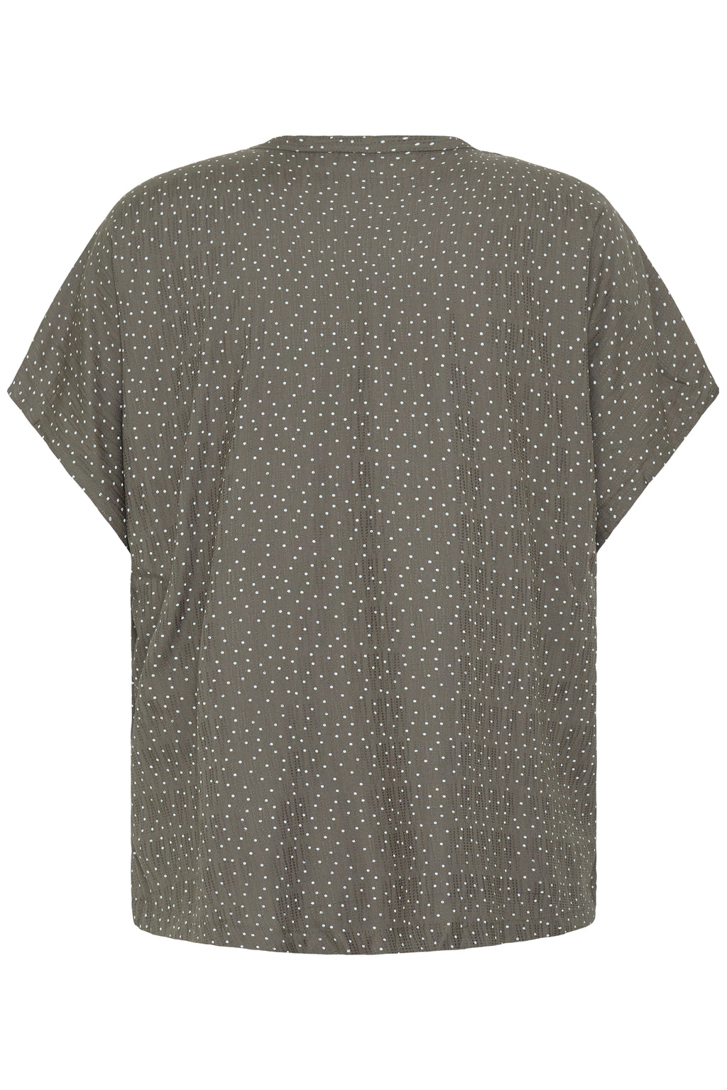 Fransa Laya Bluse 1 Prikker Hvid Smokey Olive Grøn