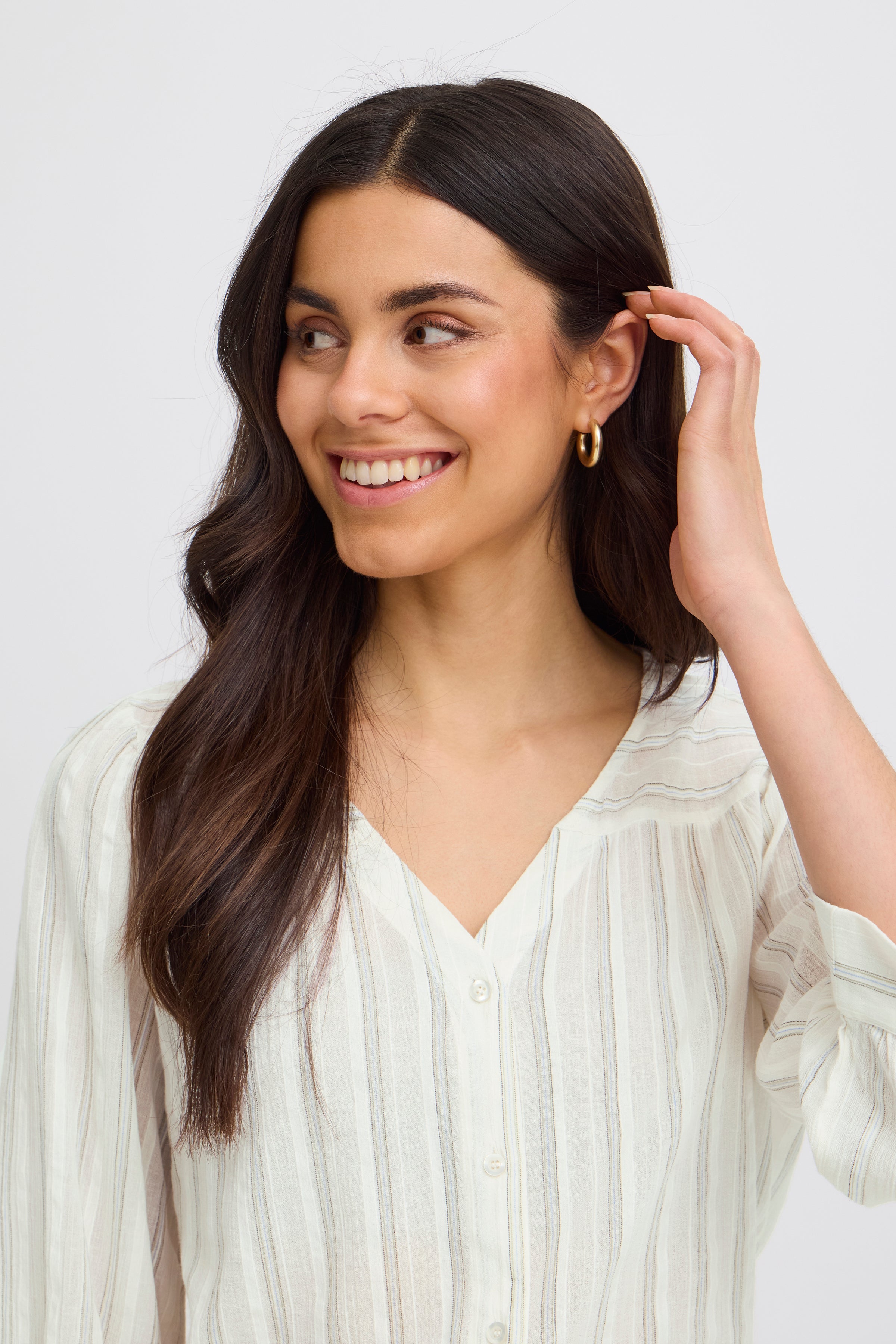 Fransa Adi Skjorte 1 Stribet Grøn Blå