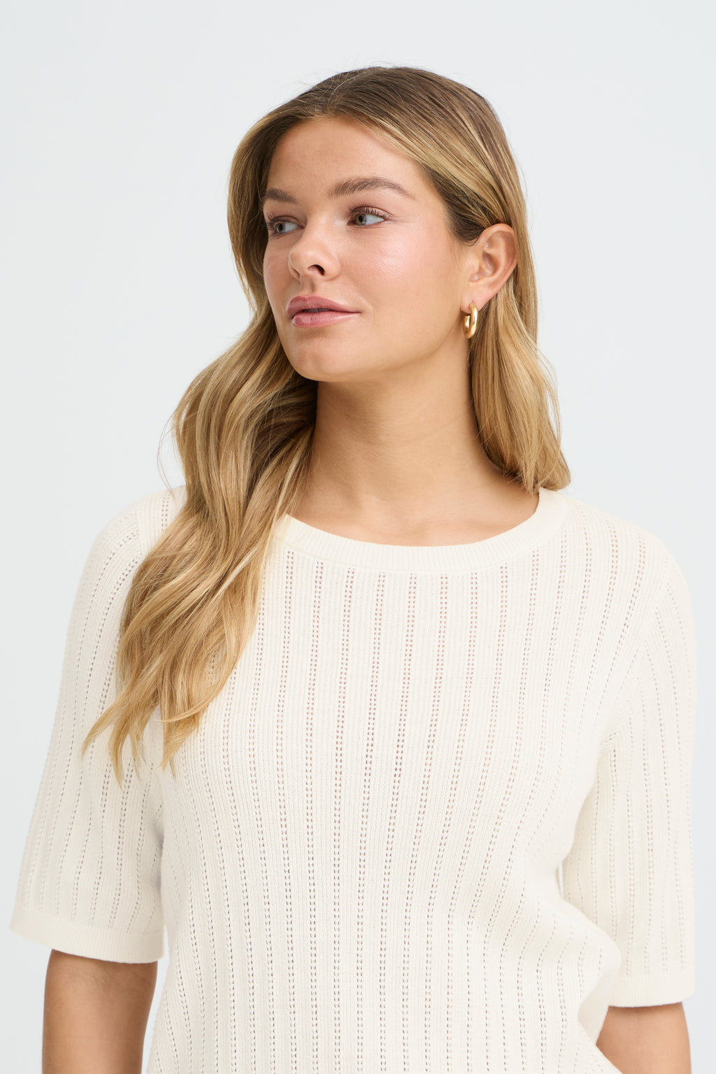 Fransa Cammy Pullover 1 Whisper Hvid