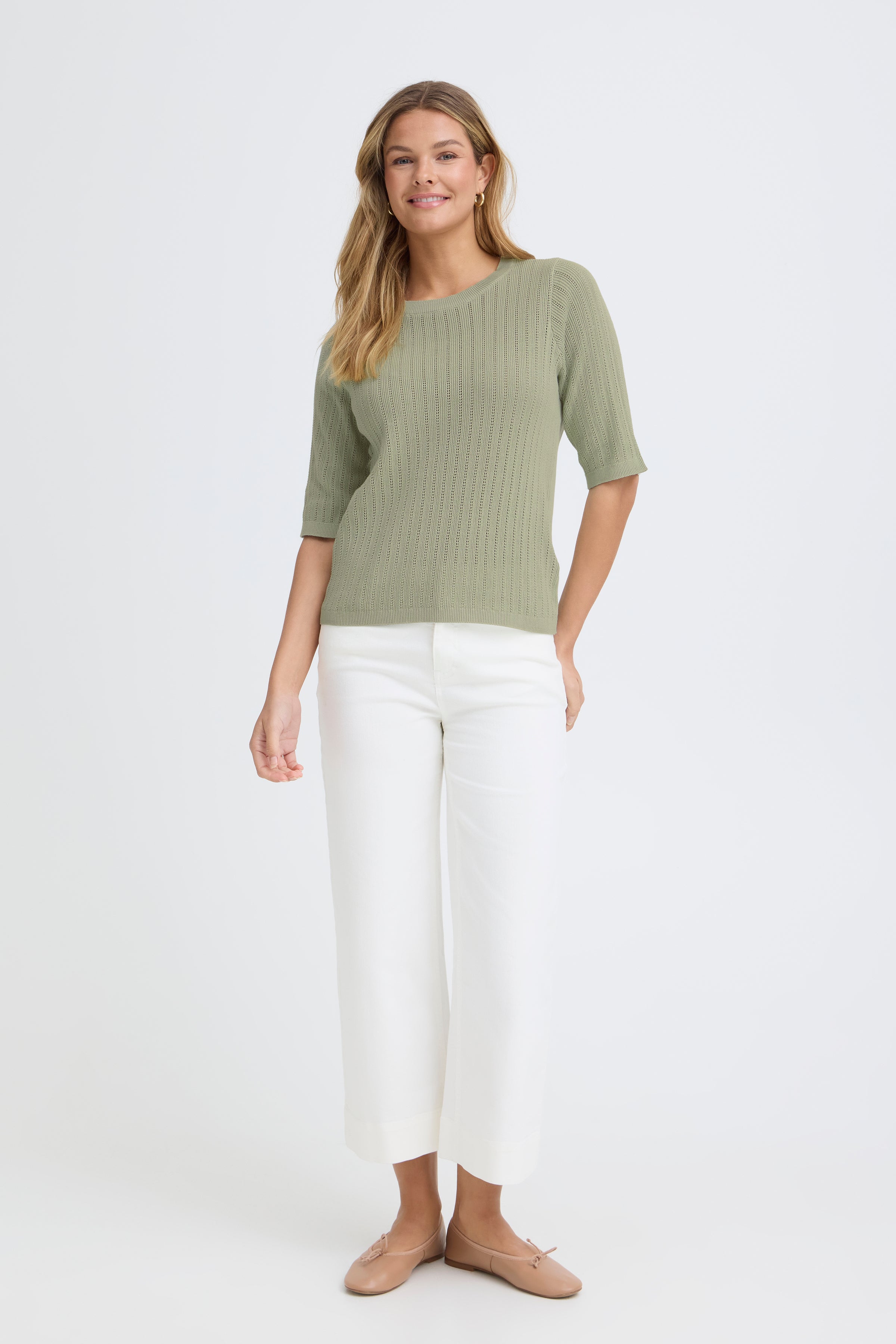 Fransa Cammy Pullover 1 Desert Sage Grøn