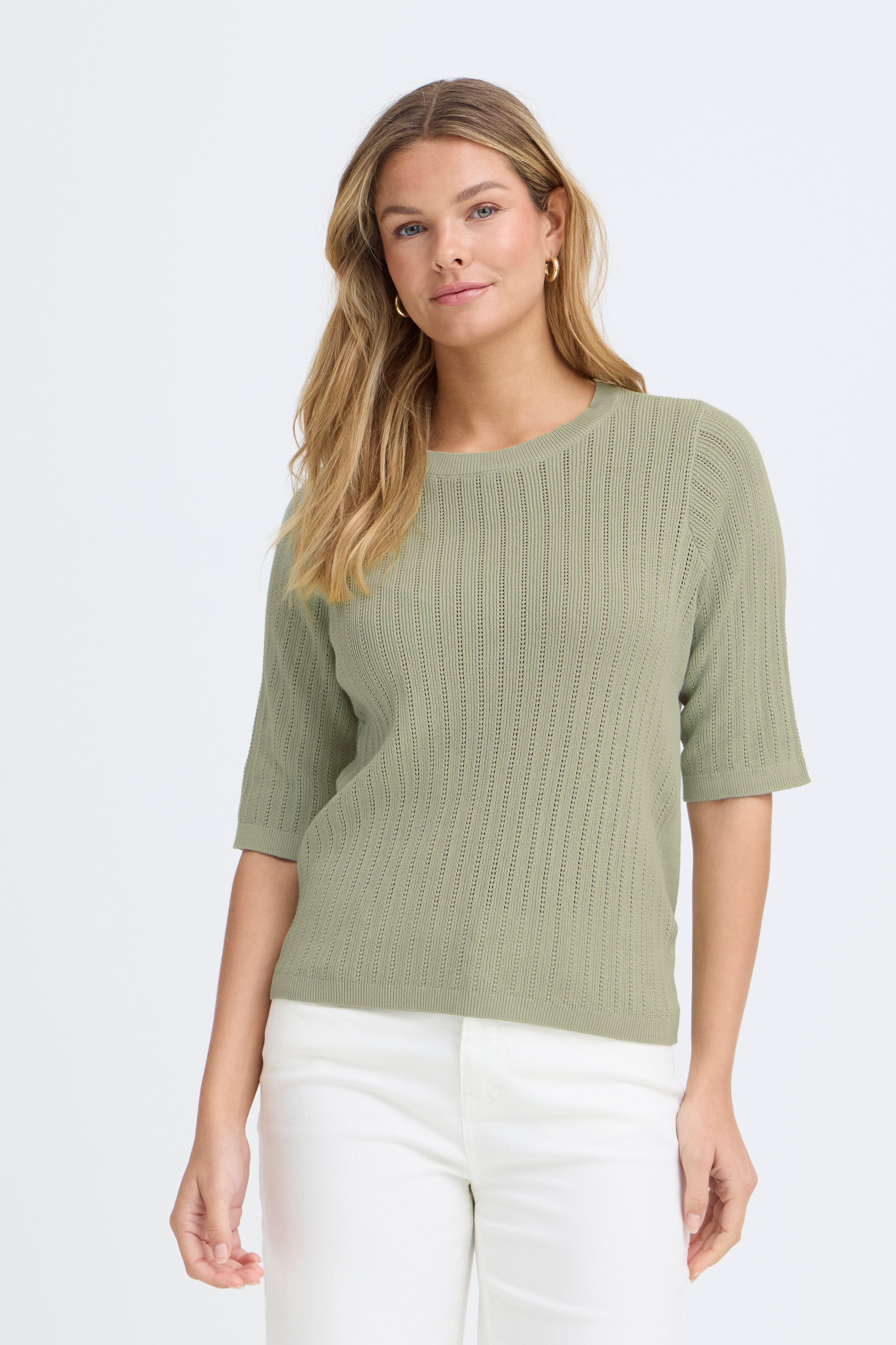 Fransa Cammy Pullover 1 Desert Sage Grøn