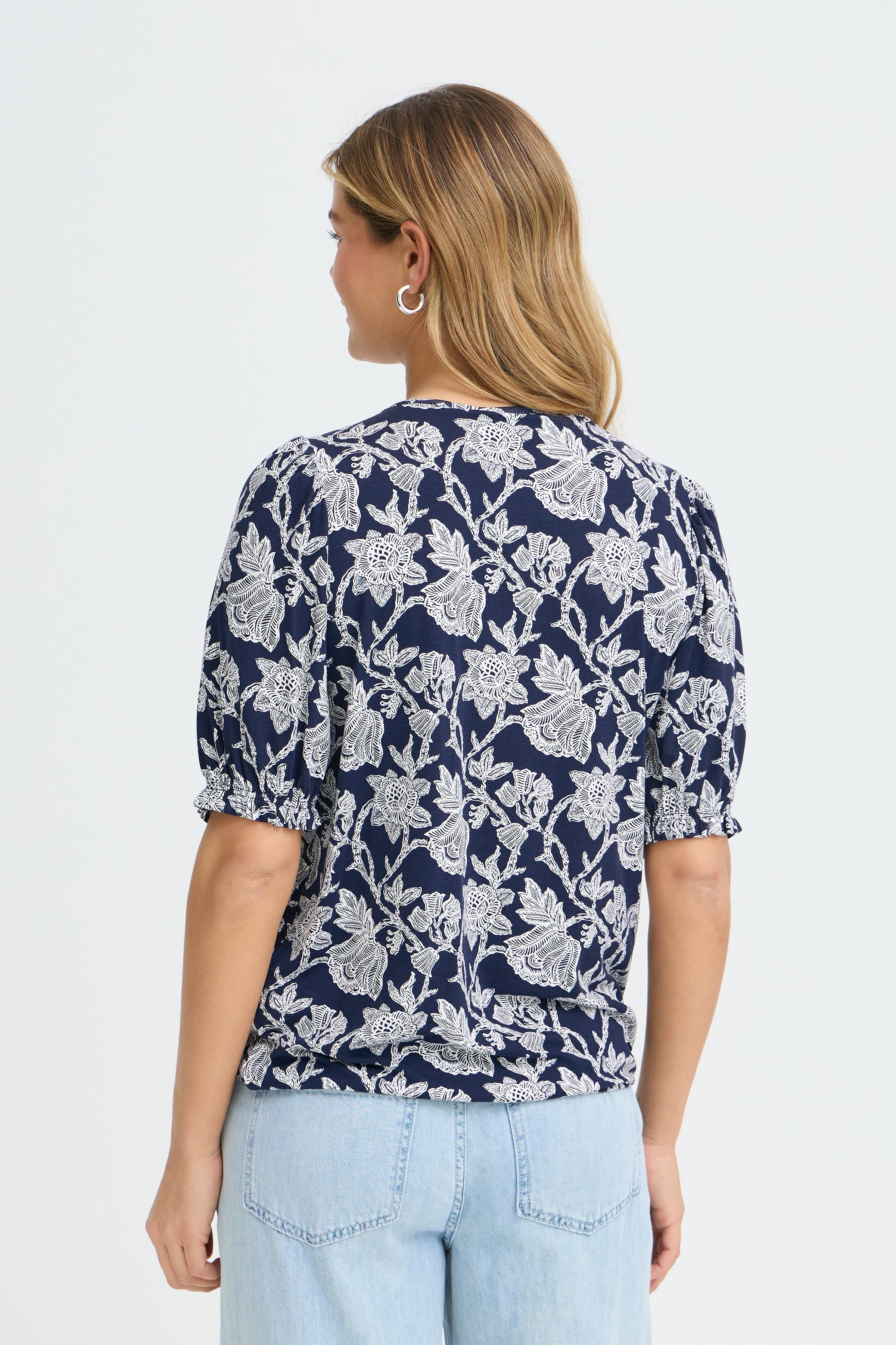 Fransa Amy Bluse 3 Bloom Navy Blå