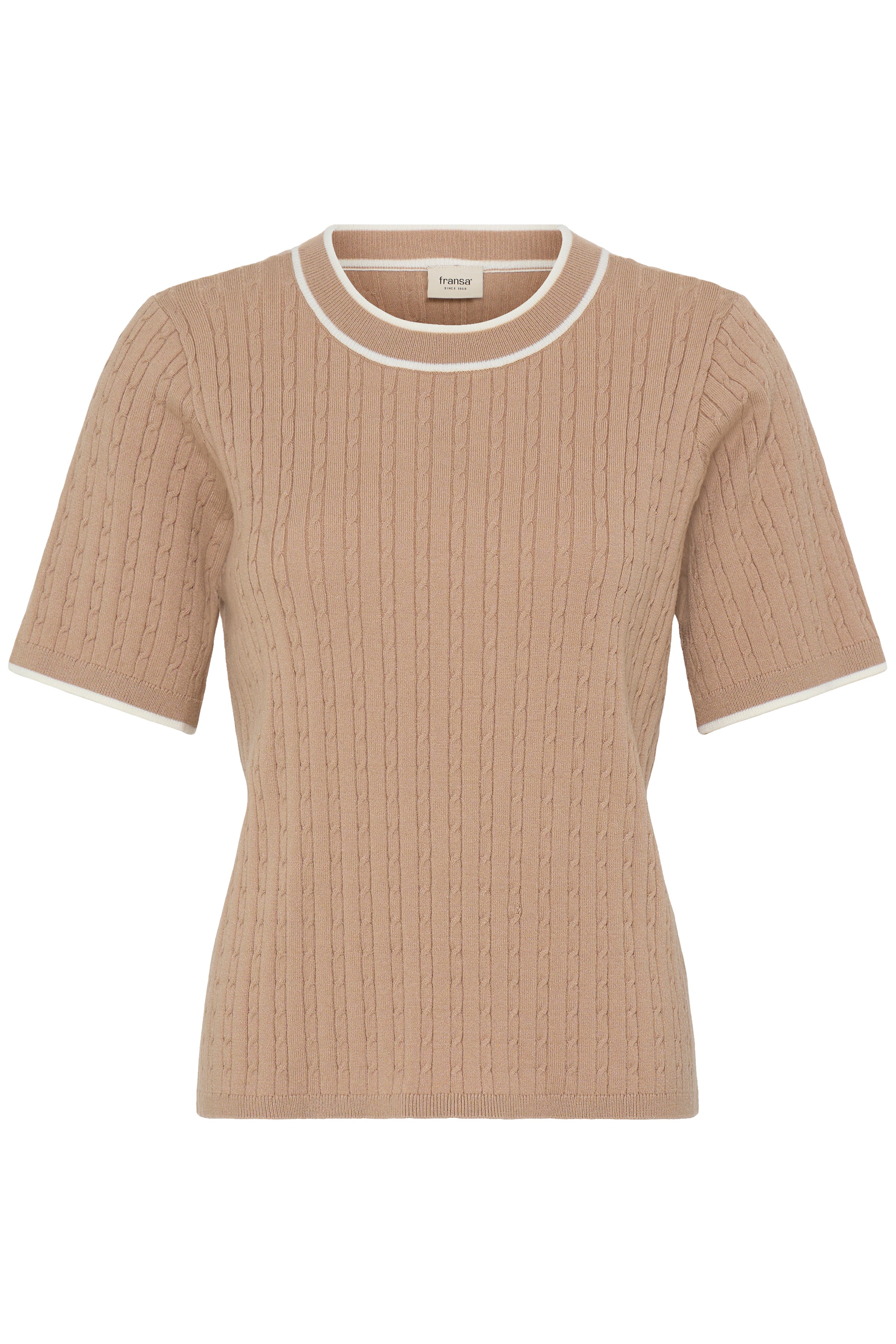Fransa Lauren Pullover 1 Stribet Savannah Brun