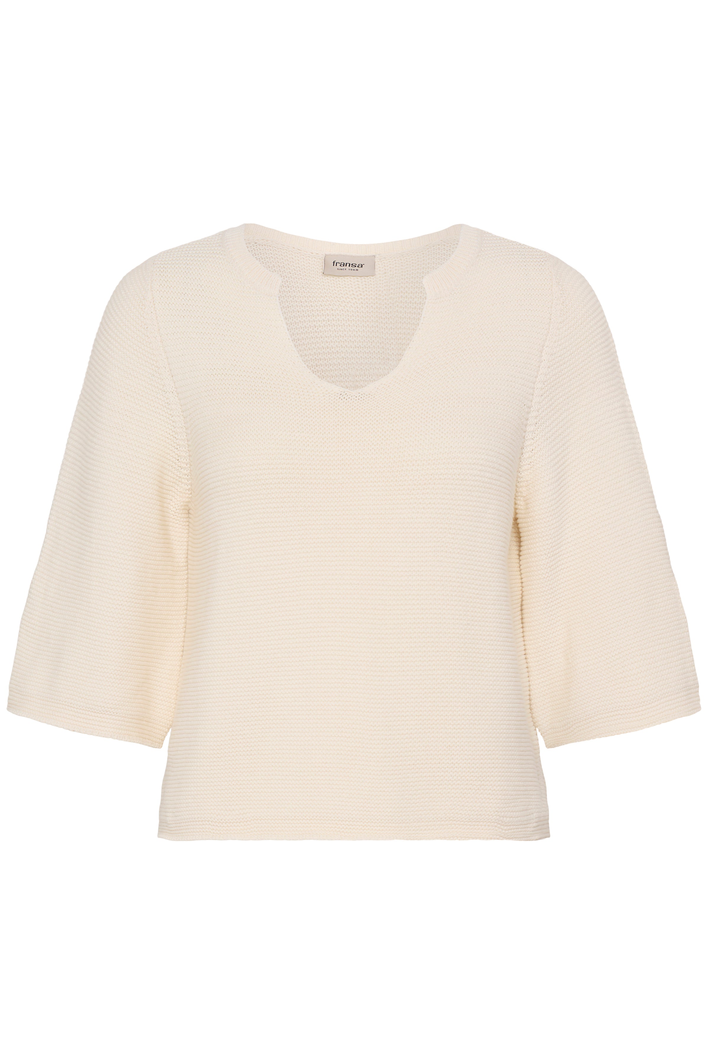 Fransa Tayloor Pullover Whisper Hvid