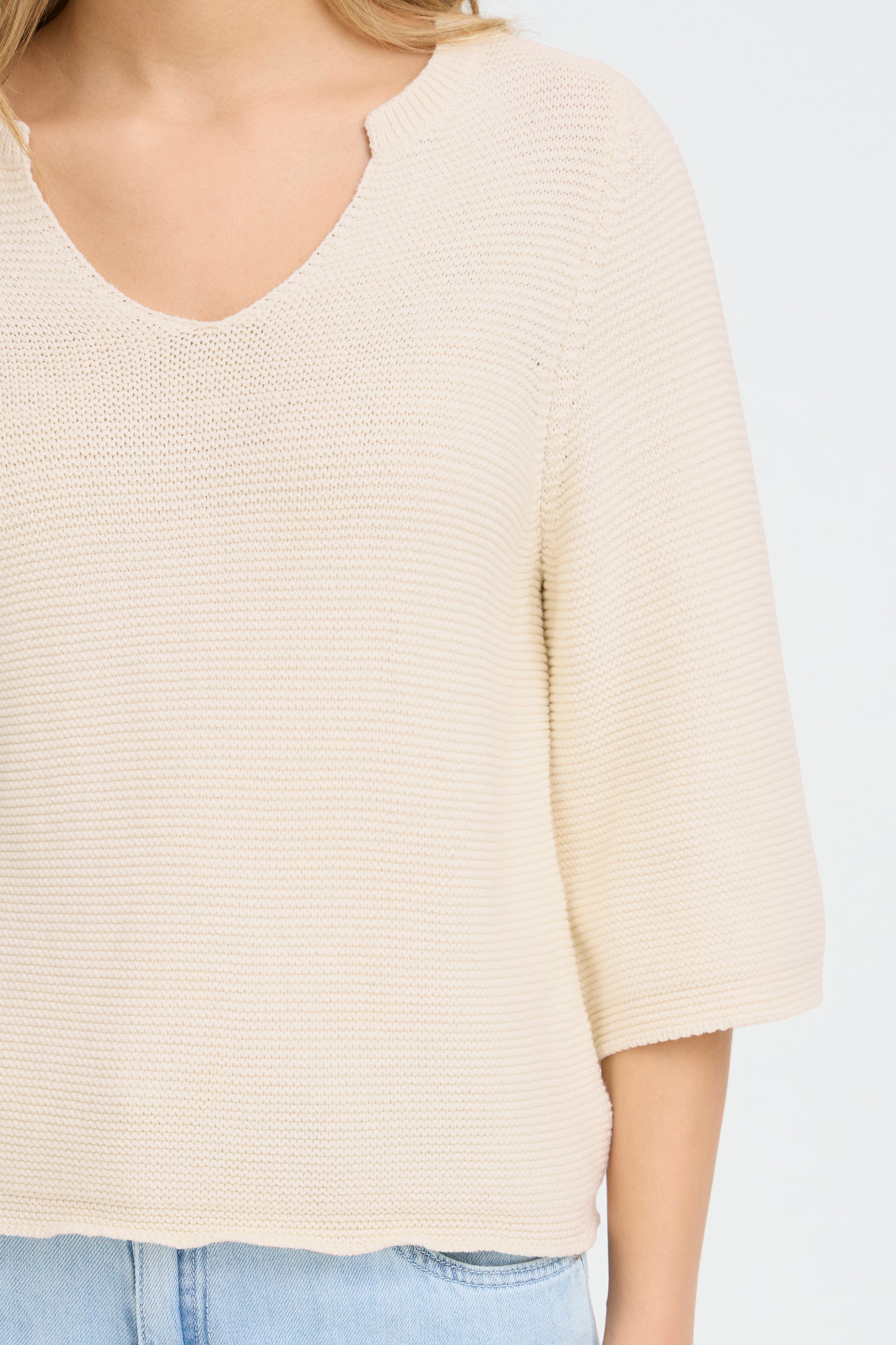 Fransa Tayloor Pullover Whisper Hvid