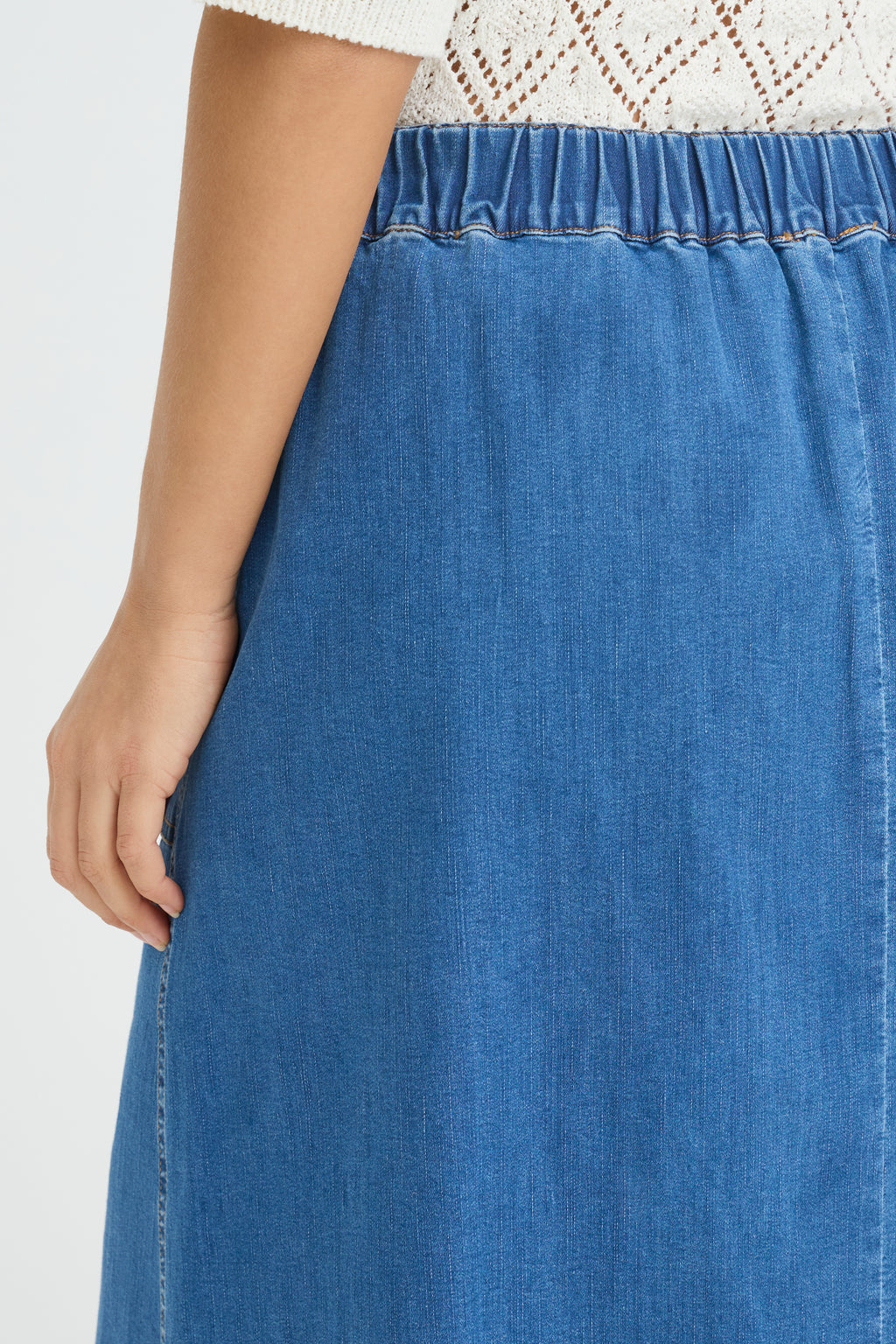 Fransa Chicago Nederdel 2 Denim Medium Blå