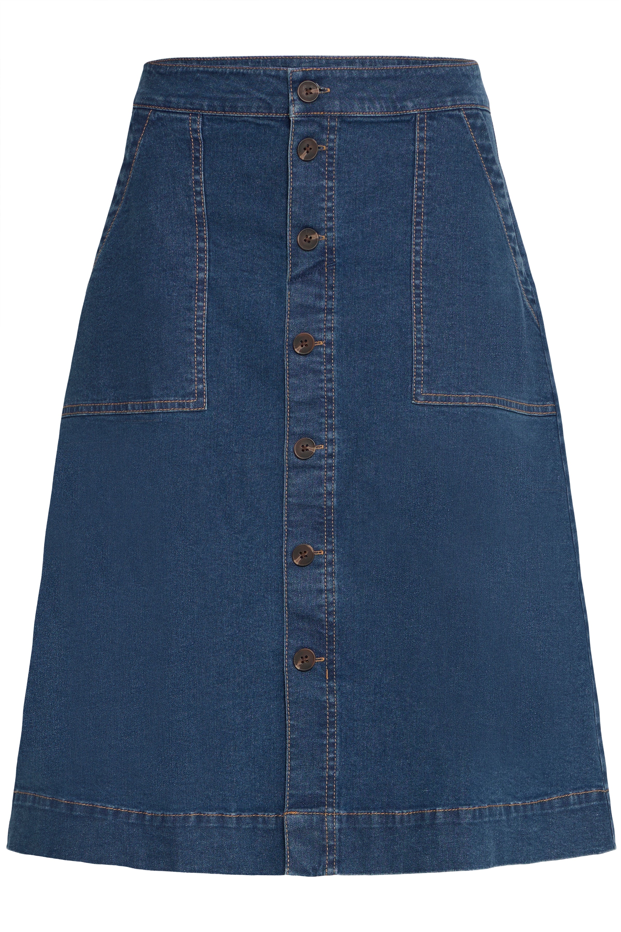 Fransa Vocut Nederdel 3 Denim Mid Blå