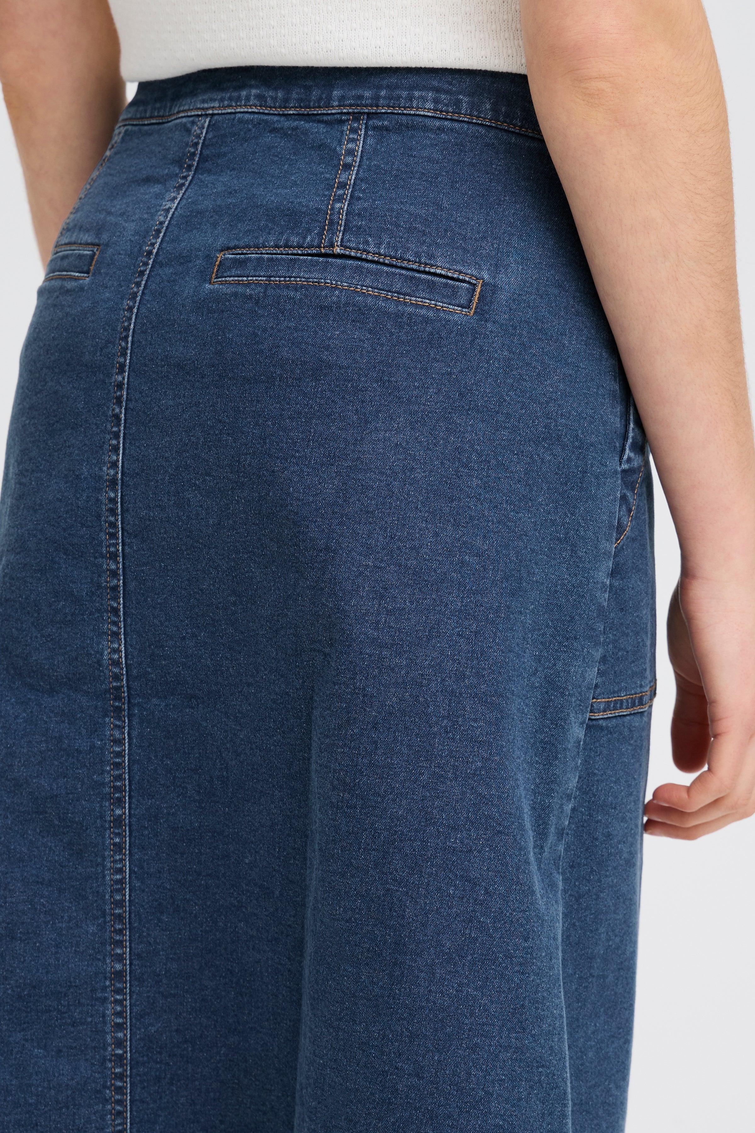 Fransa Vocut Nederdel 3 Denim Mid Blå