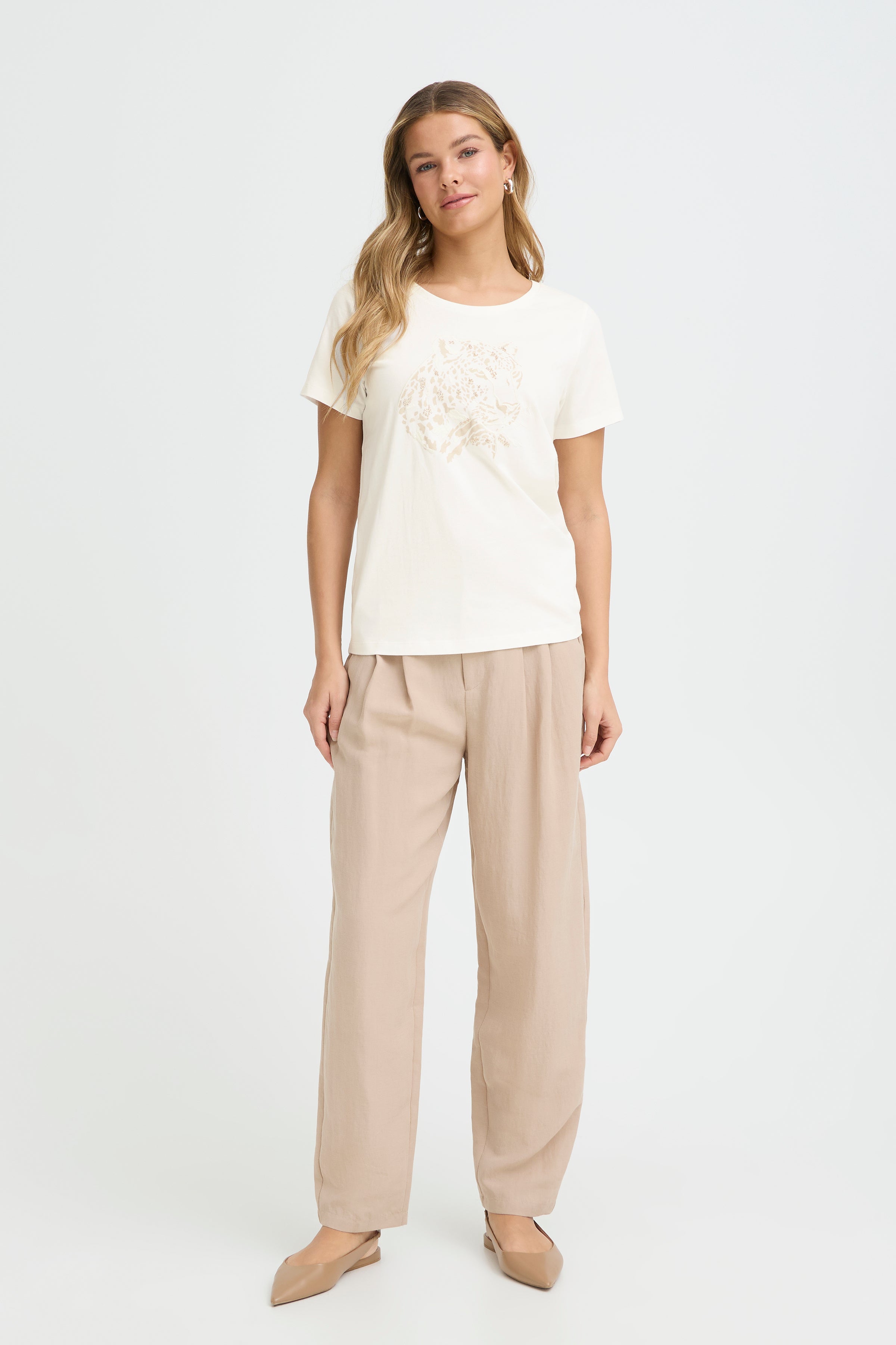 Fransa Evani T-shirt 1 Whisper Hvid