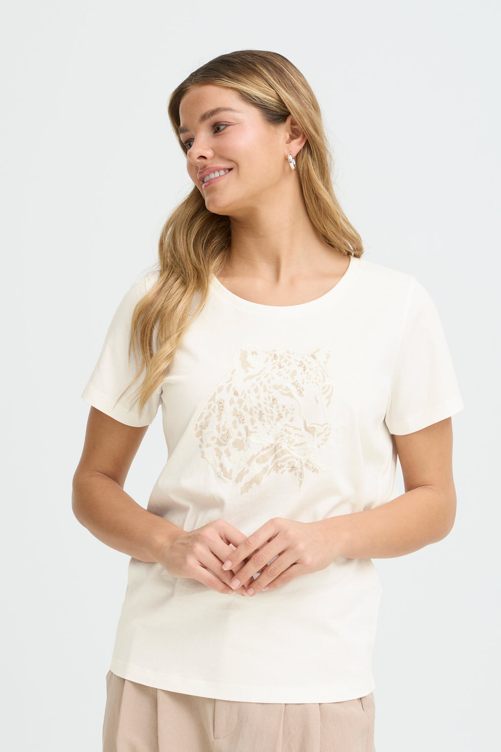 Fransa Evani T-shirt 1 Whisper Hvid