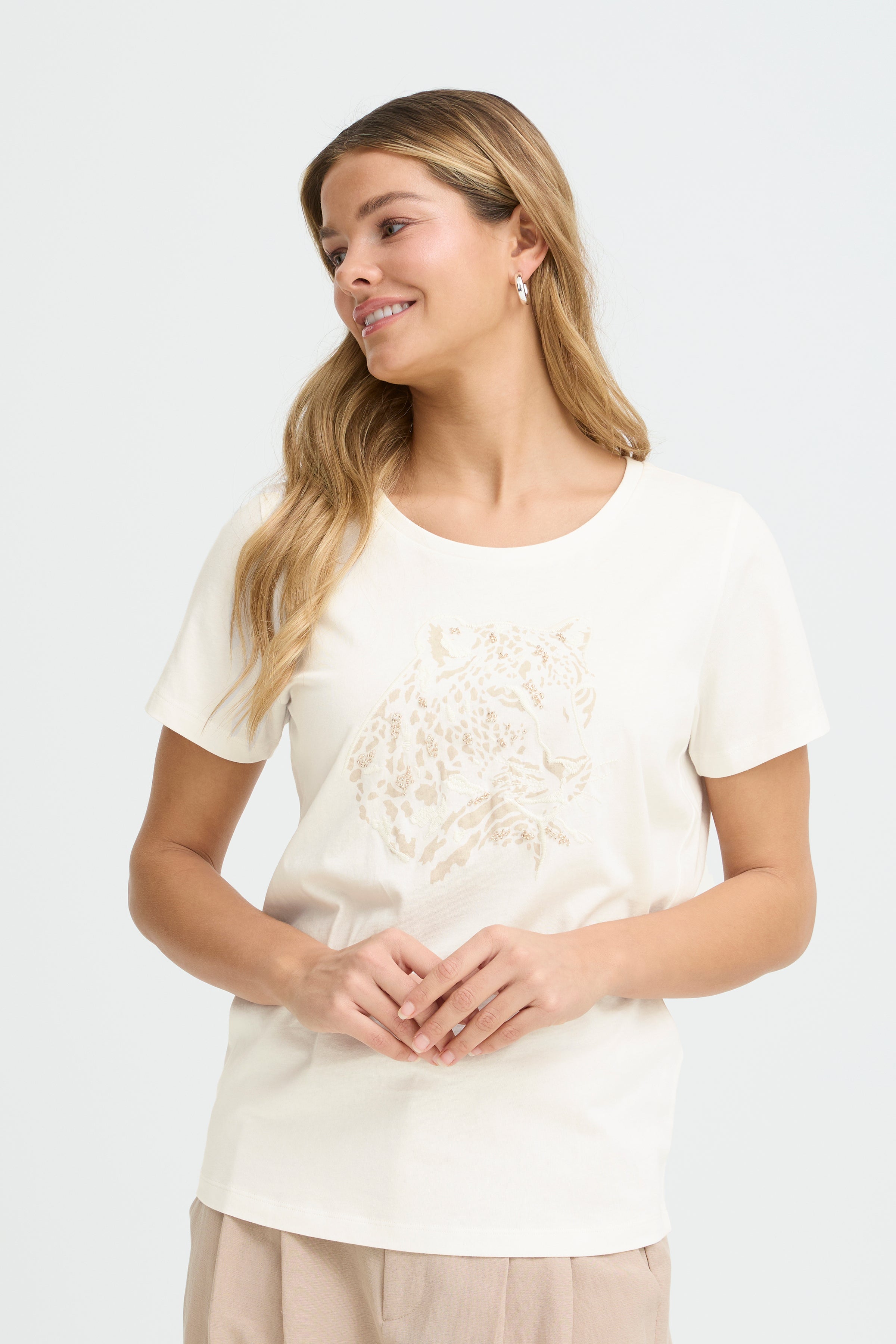 Fransa Evani T-shirt 1 Whisper Hvid