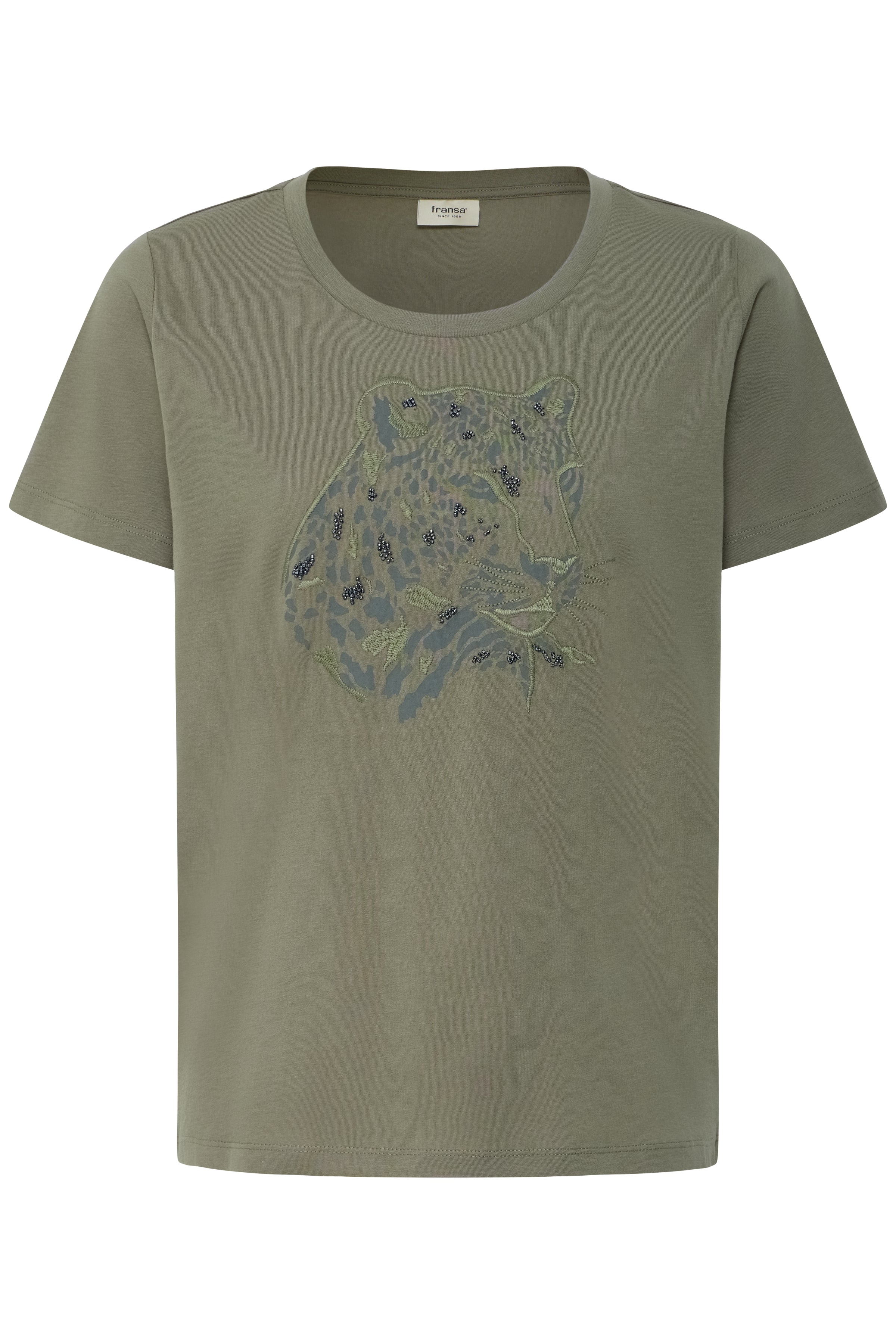 Fransa Evani T-shirt 1 Olive Leo Grøn