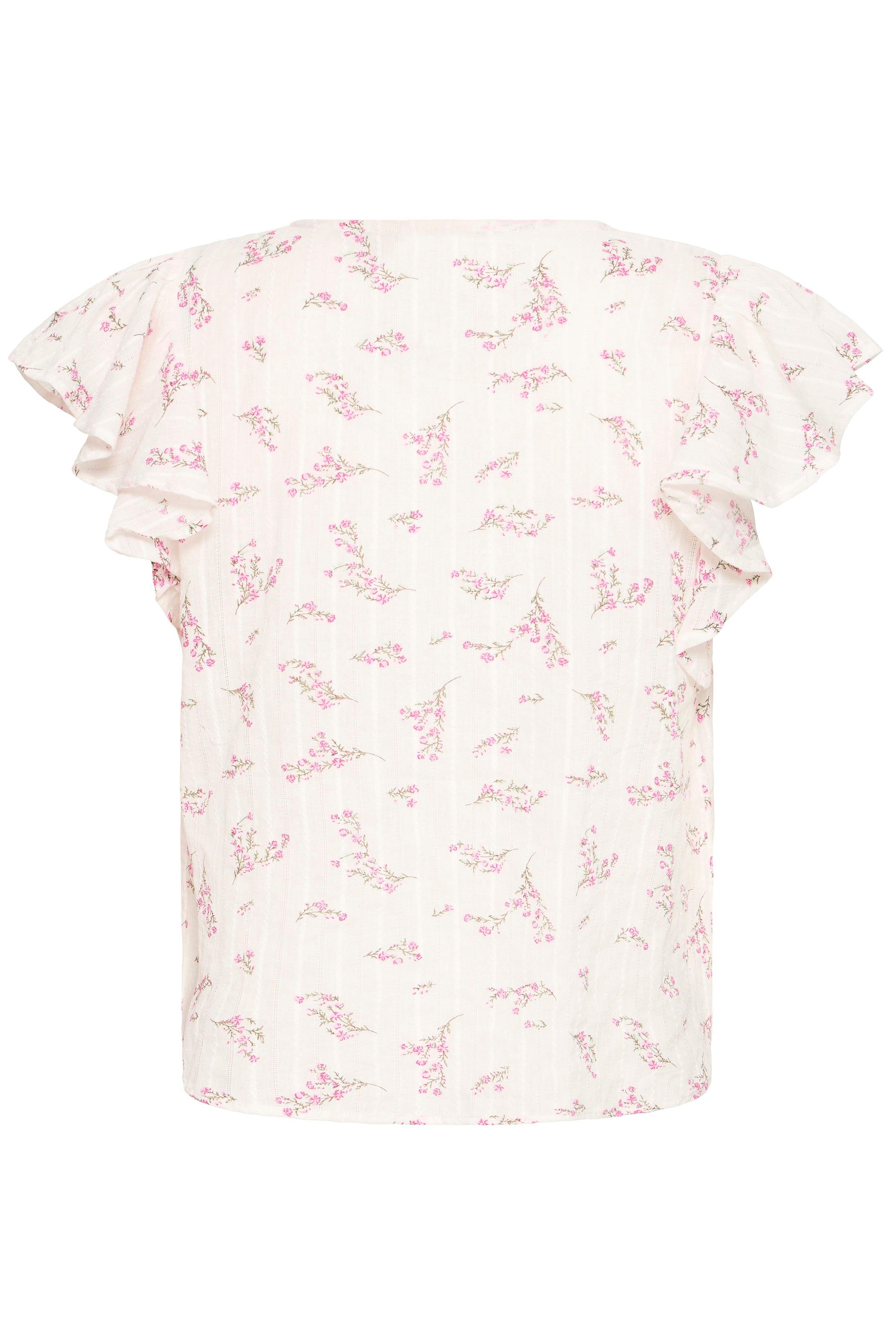 Fransa Easa Bluse 1 Hvid Blomster Pink