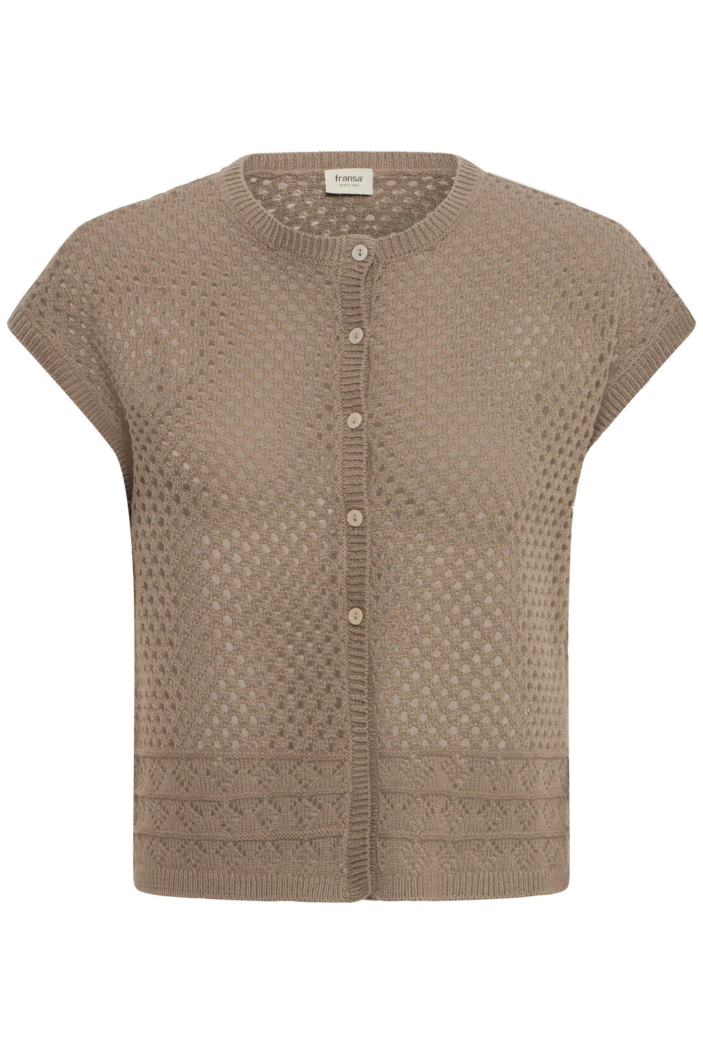 Fransa Josa Cardigan 1 Mountain Trail Brun