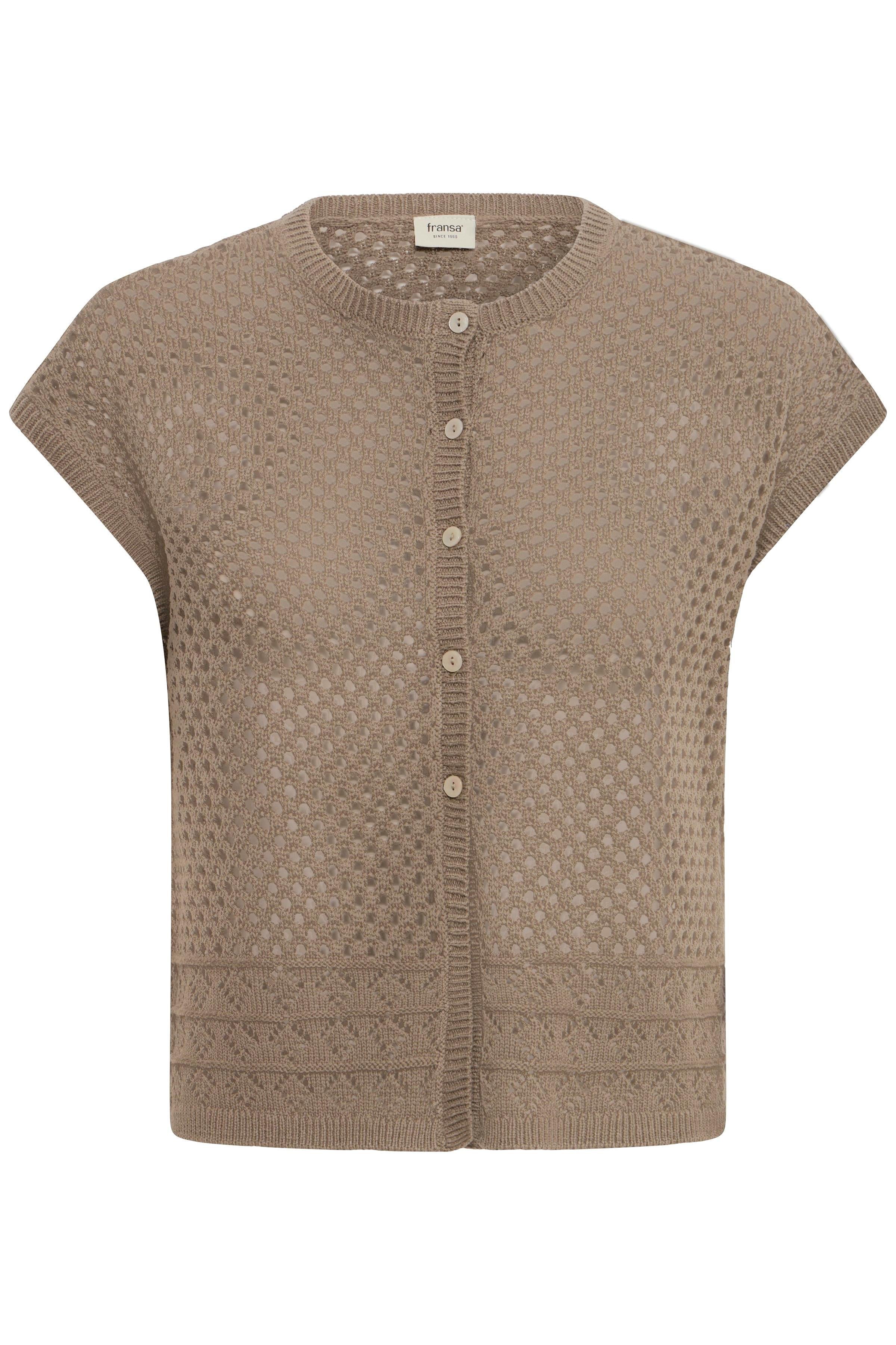 Fransa Josa Cardigan 1 Mountain Trail Brun
