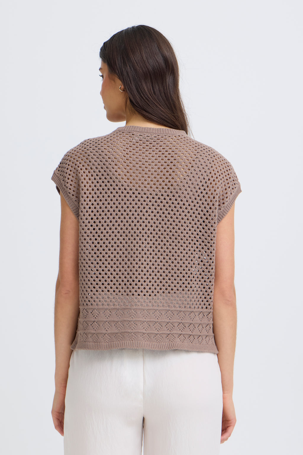 Fransa Josa Cardigan 1 Mountain Trail Brun