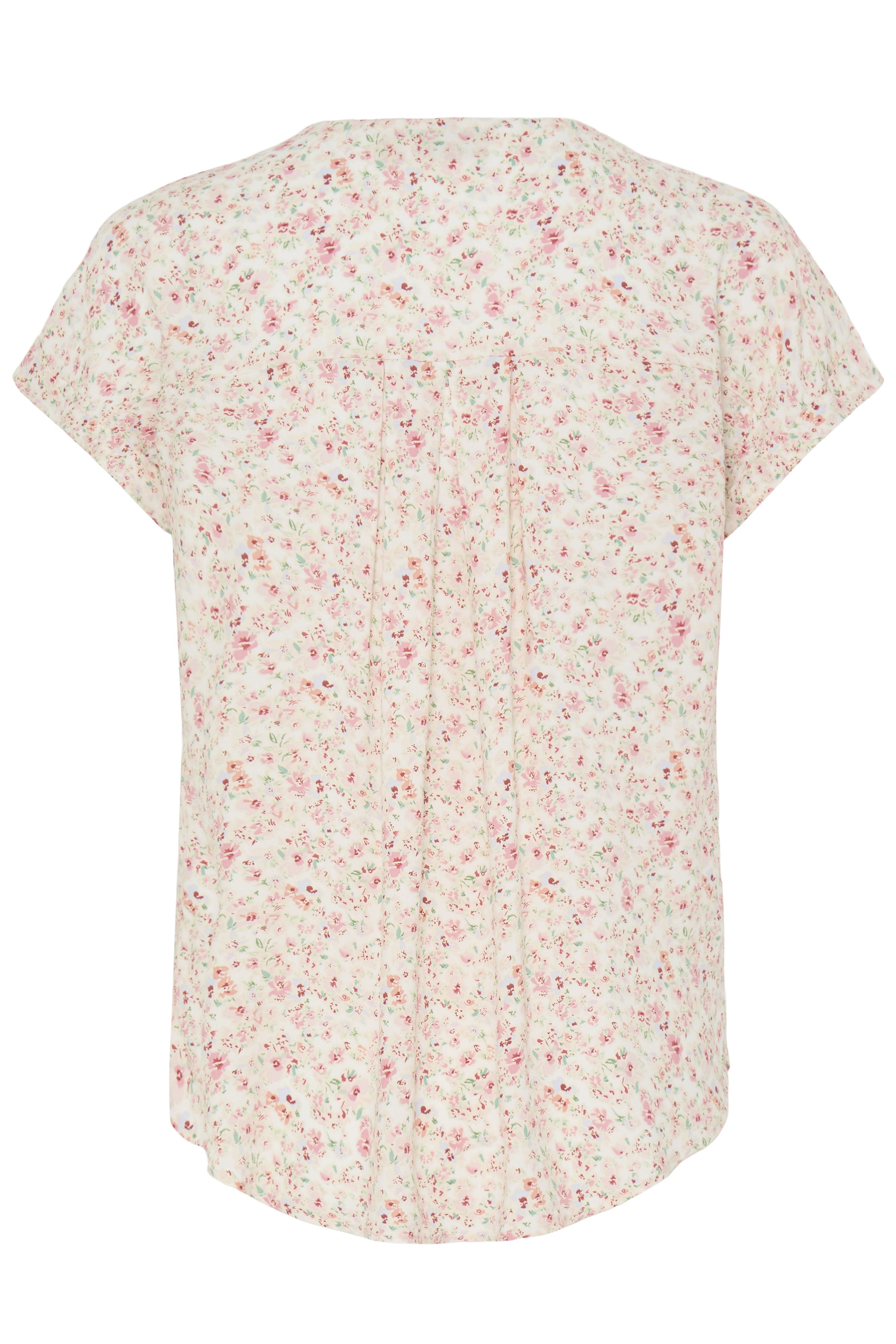 Fransa Heat Bluse 3 Blomster Boho Pink