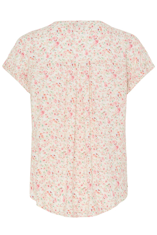 Fransa Heat Bluse 3 Blomster Boho Pink