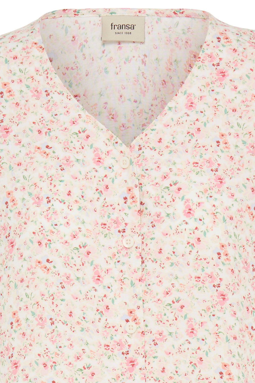 Fransa Heat Bluse 3 Blomster Boho Pink