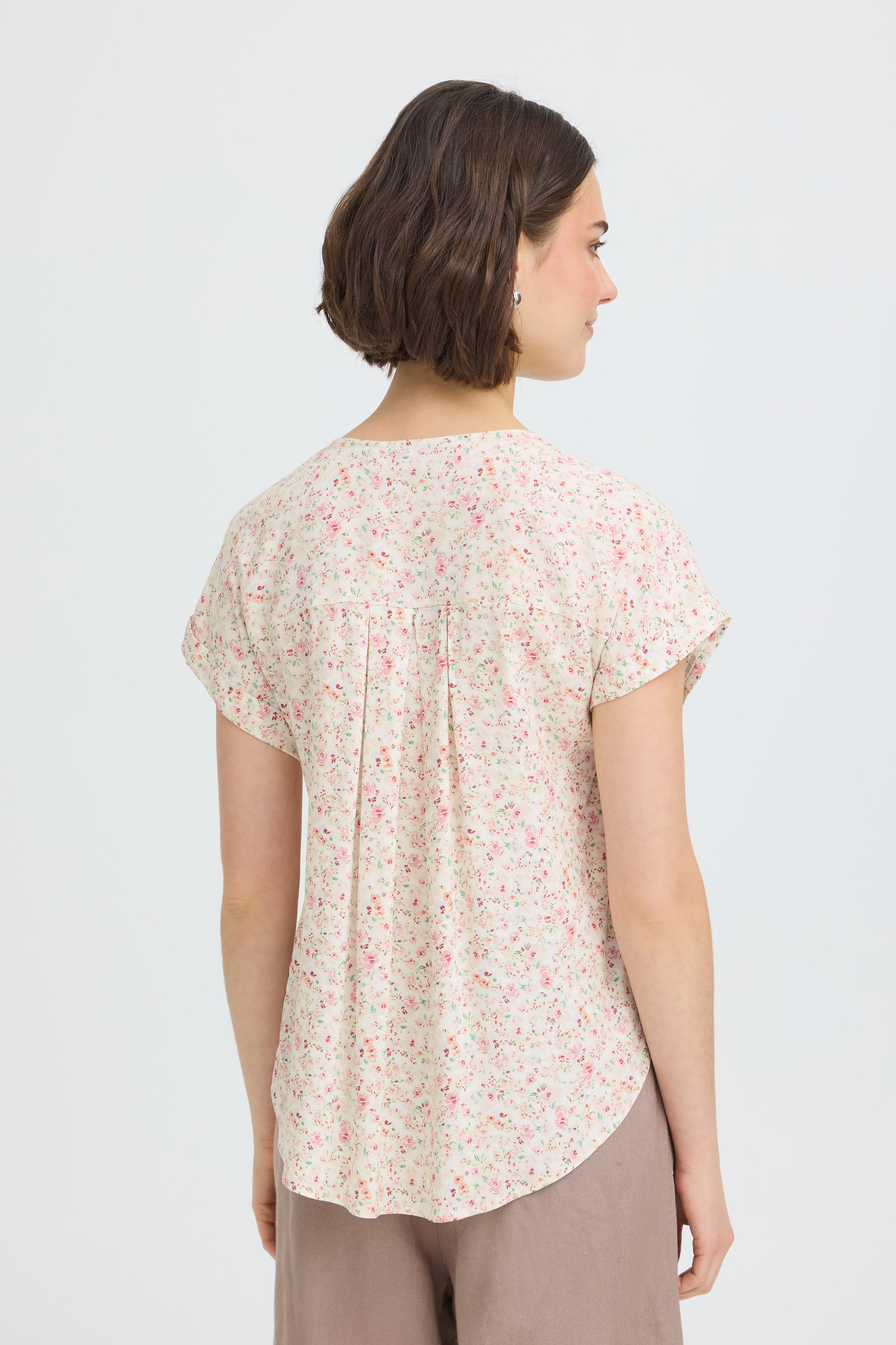 Fransa Heat Bluse 3 Blomster Boho Pink